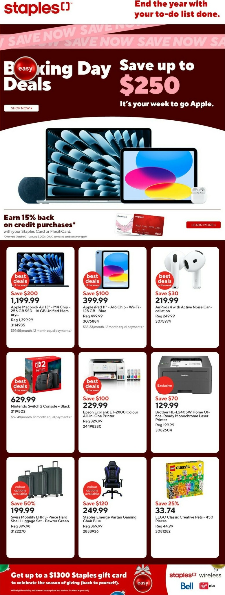 staples - Staples Flyer Valid From 12-25 to 12-31
