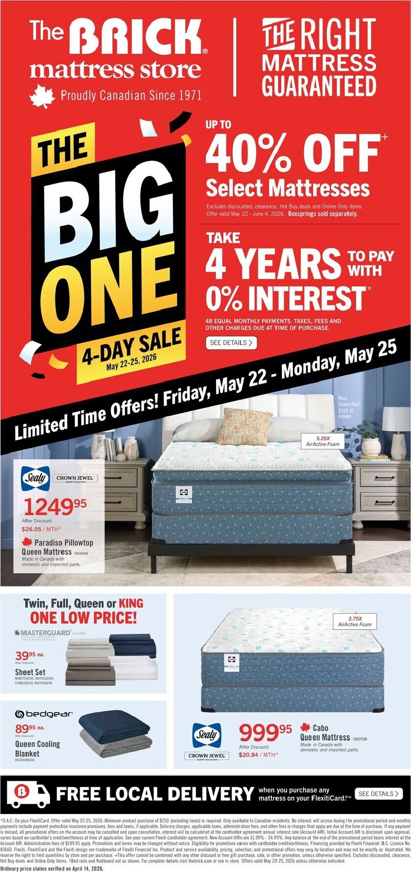 the-brick - The Brick Mattress Store Flyer Valid from 2026-05-22 to 2026-06-04