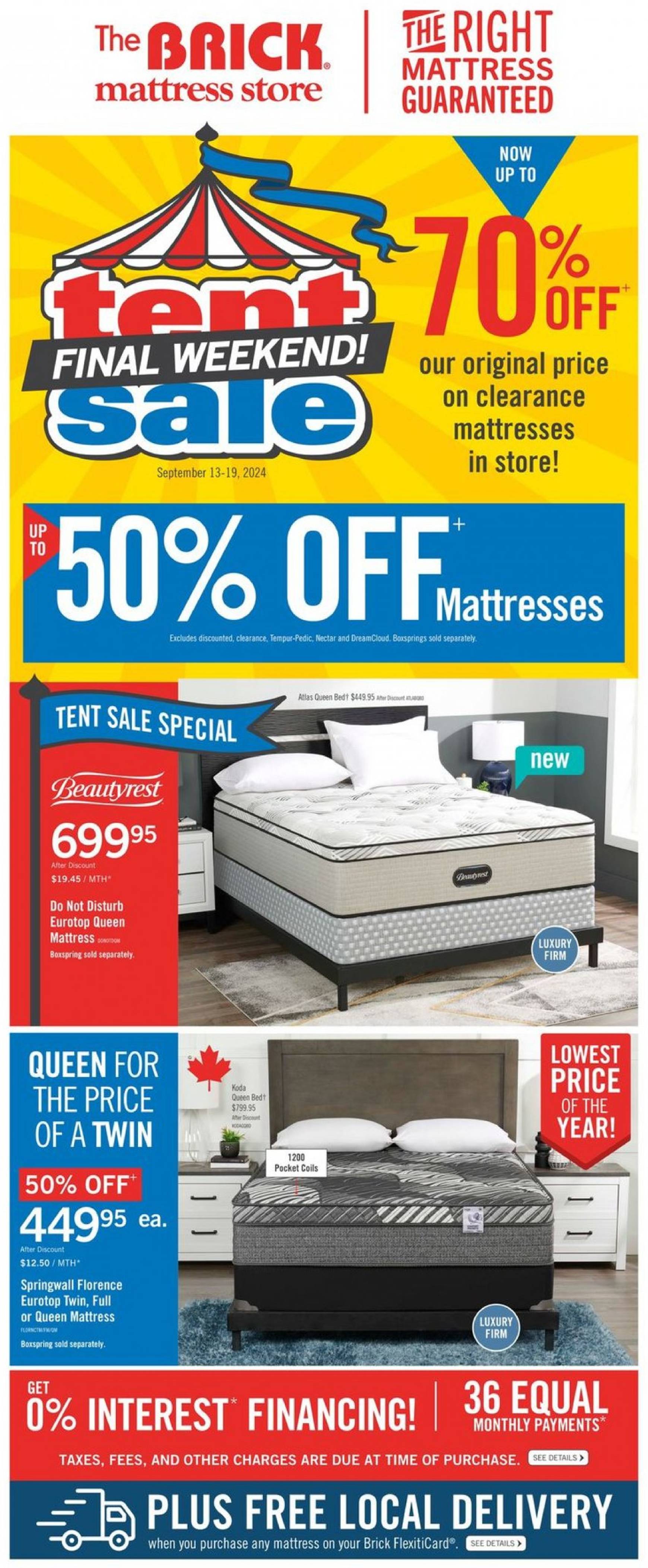 the-brick - Latest The Brick Mattress Store flyer 13.09. - 19.09.