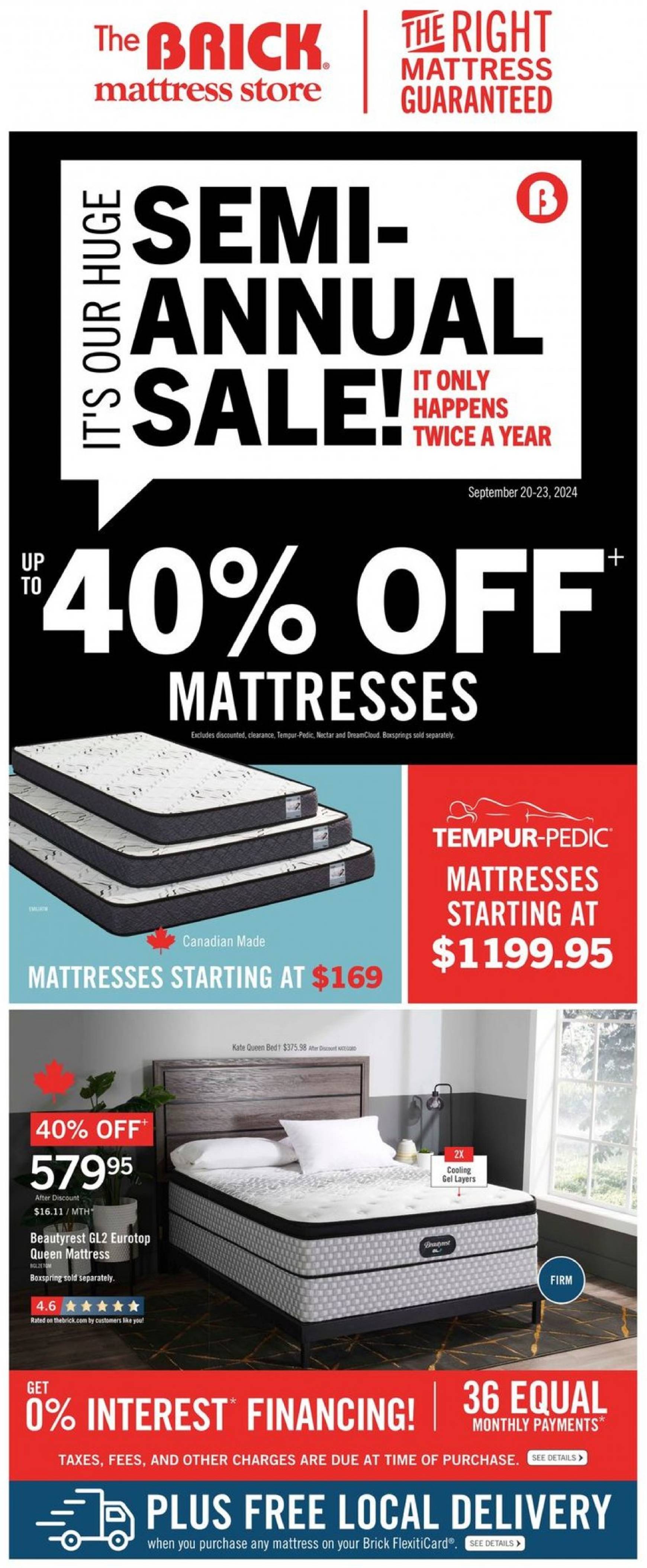 the-brick - Latest The Brick Mattress Store flyer 20.09. - 23.09.