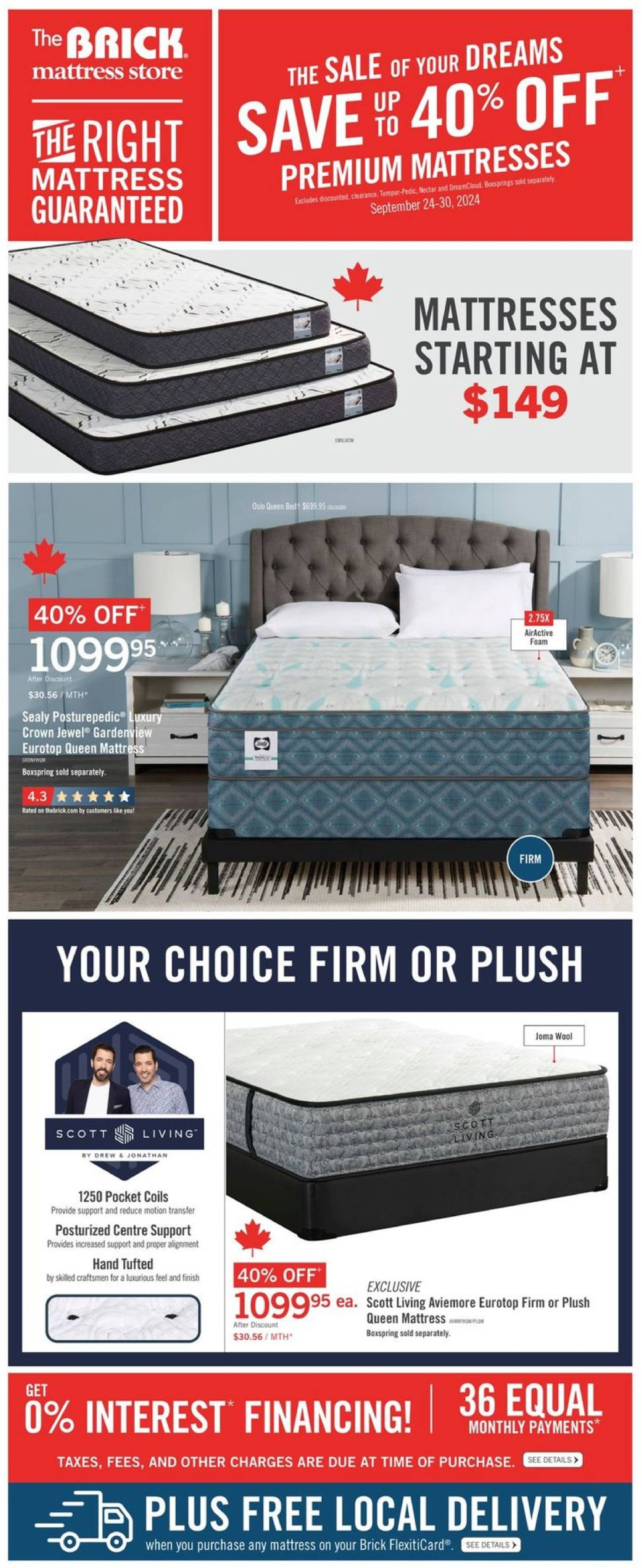 the-brick - Latest The Brick Mattress Store flyer valid from 24.09. - 30.09.