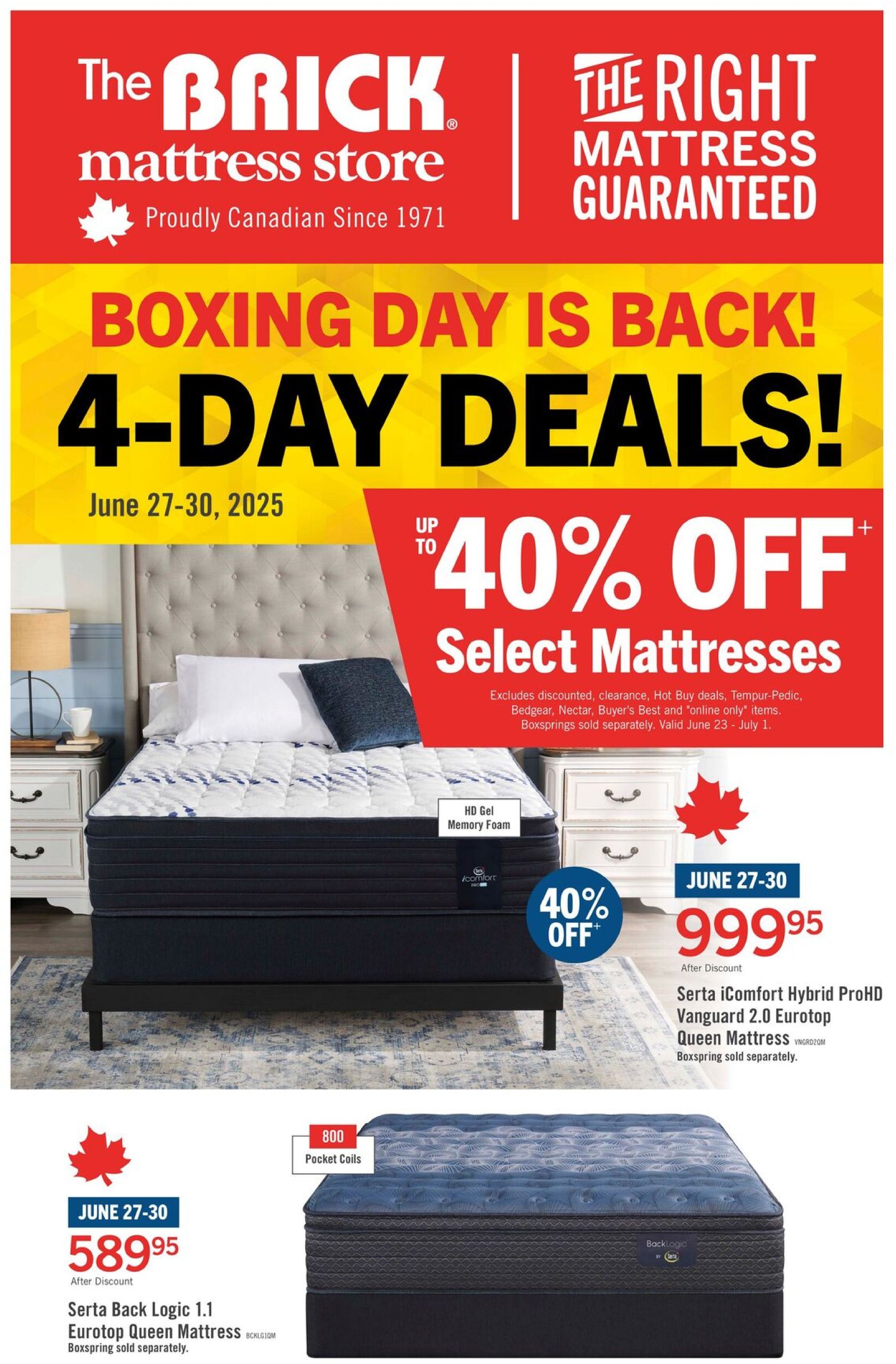 the-brick - The Brick Mattress Store flyer valid from 06-27 - 06-30