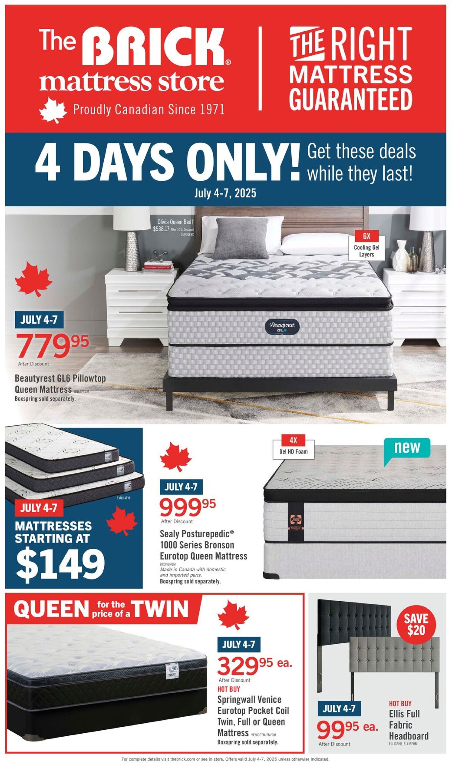 the-brick - The Brick Mattress Store flyer valid from 07-02 - 07-16