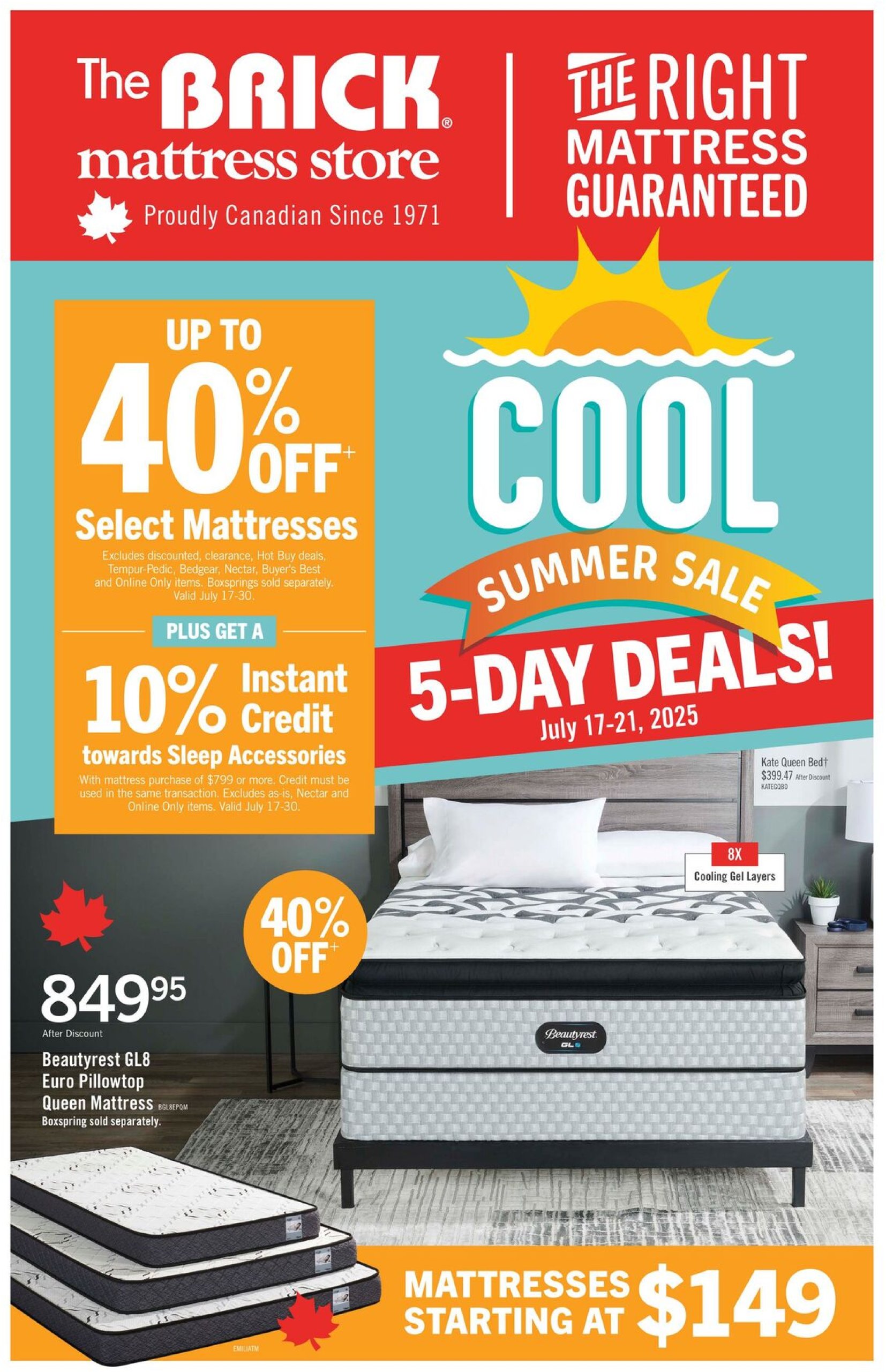 the-brick - The Brick - Mattress Store flyer valid from 07-17 - 07-21