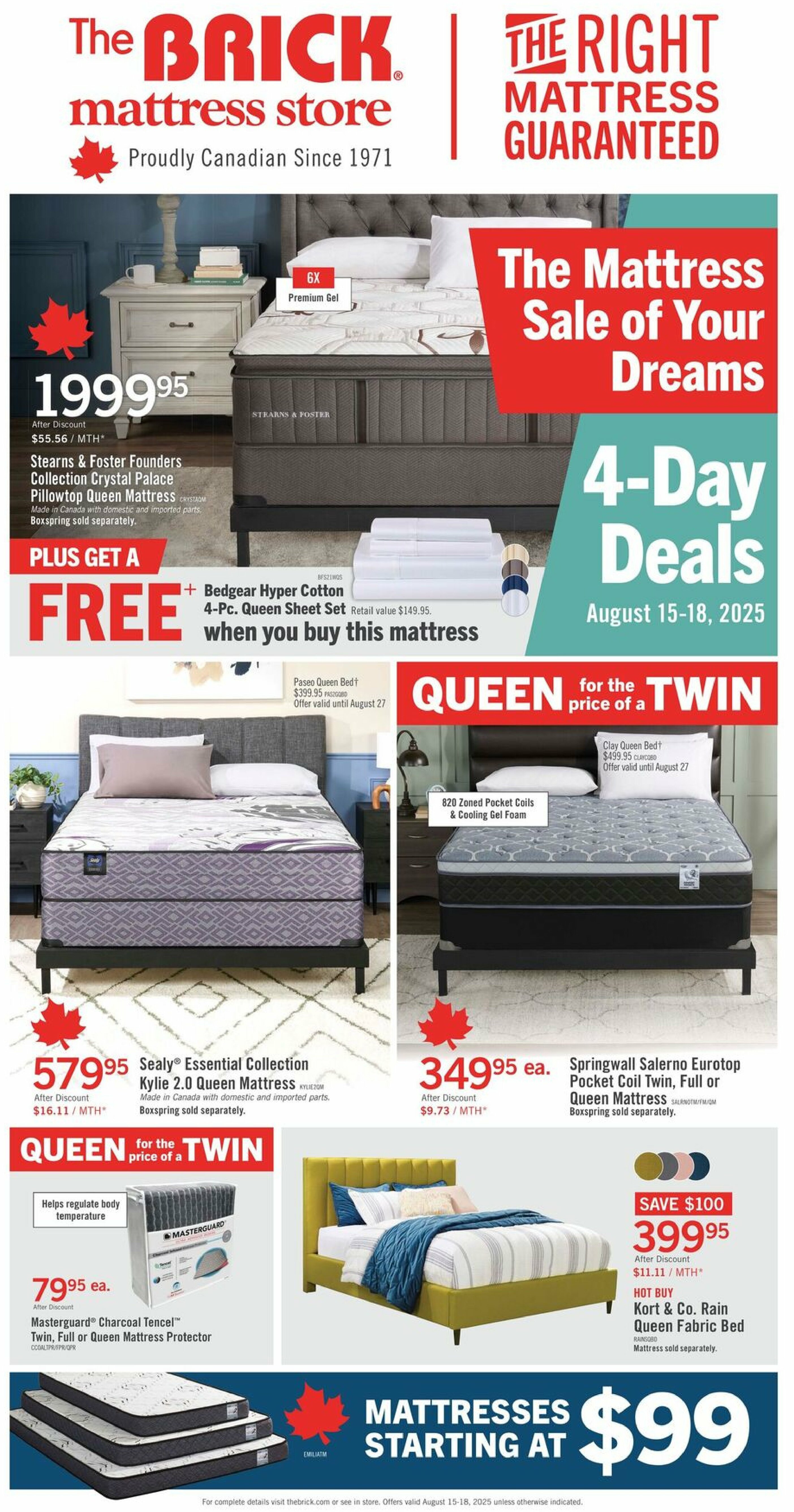 the-brick - The Brick Mattress Store flyer valid from 08-15 - 08-27