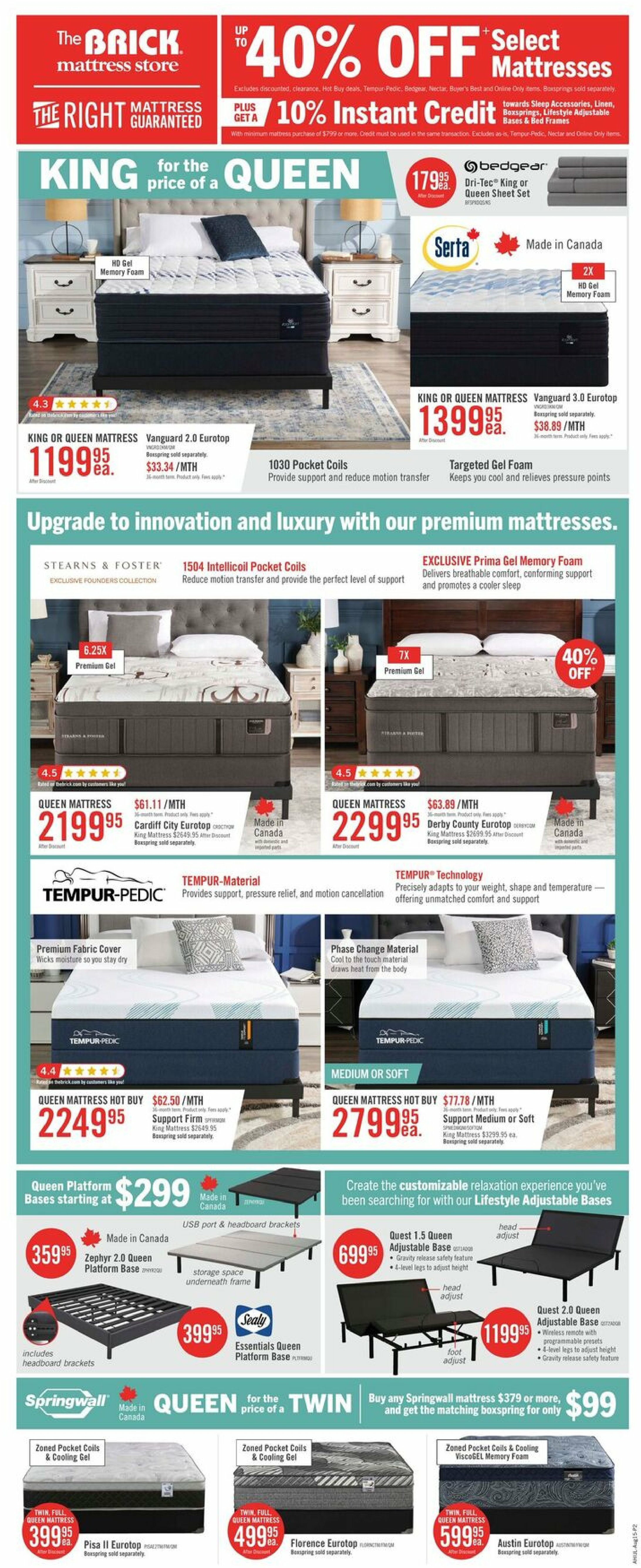 the-brick - The Brick Mattress Store 2 flyer valid from 08-15 - 08-27 - page: 4