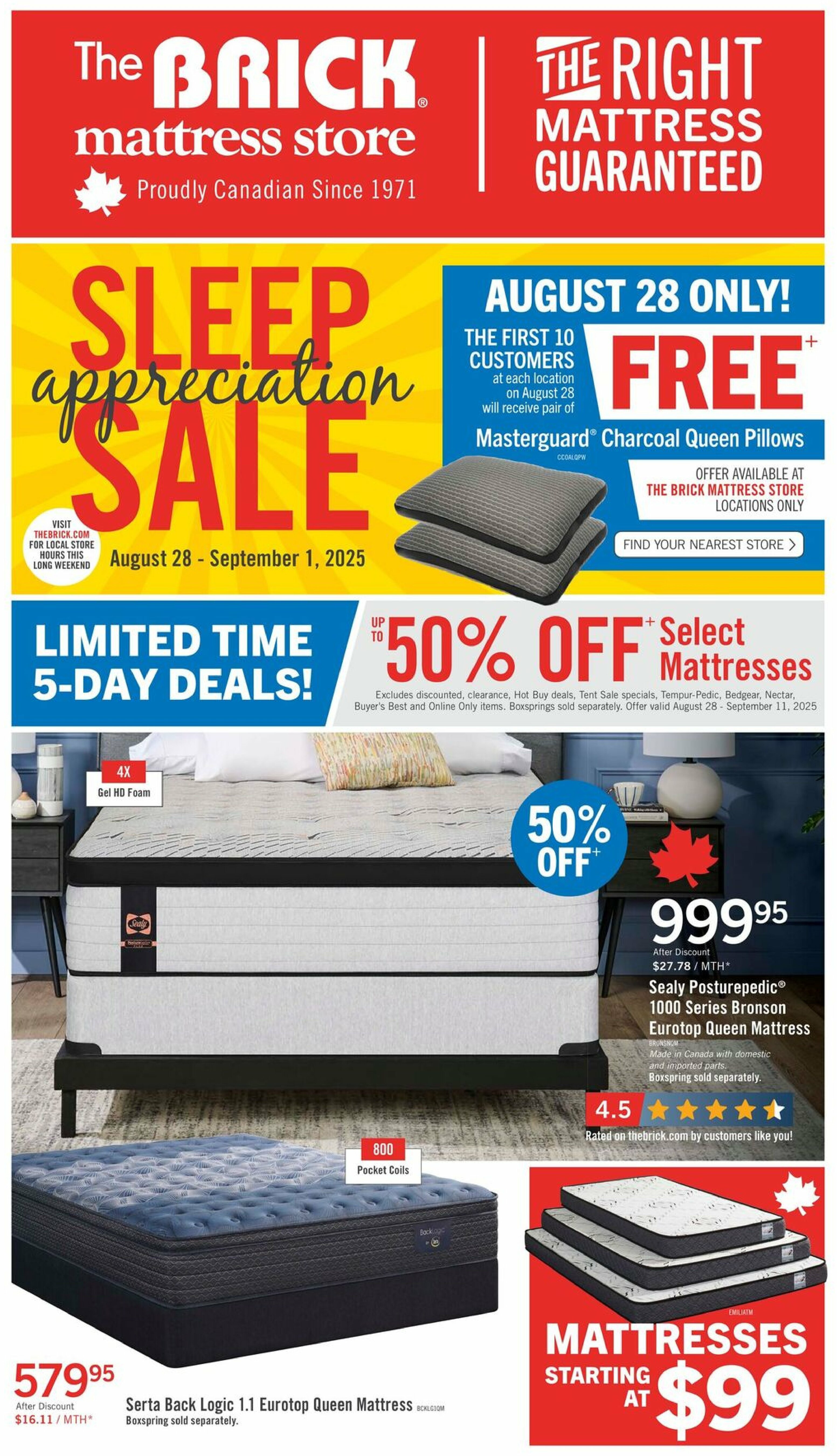 the-brick - The Brick Mattress Store flyer valid from 08-28 - 09-11