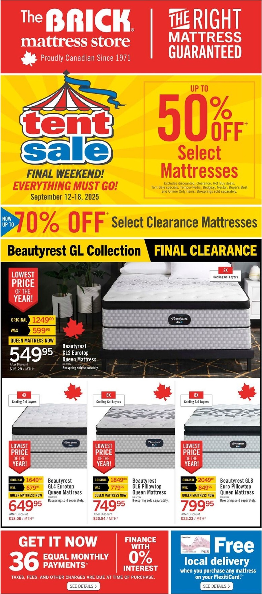 the-brick - The Brick Mattress Store flyer valid from 09-12 - 09-18