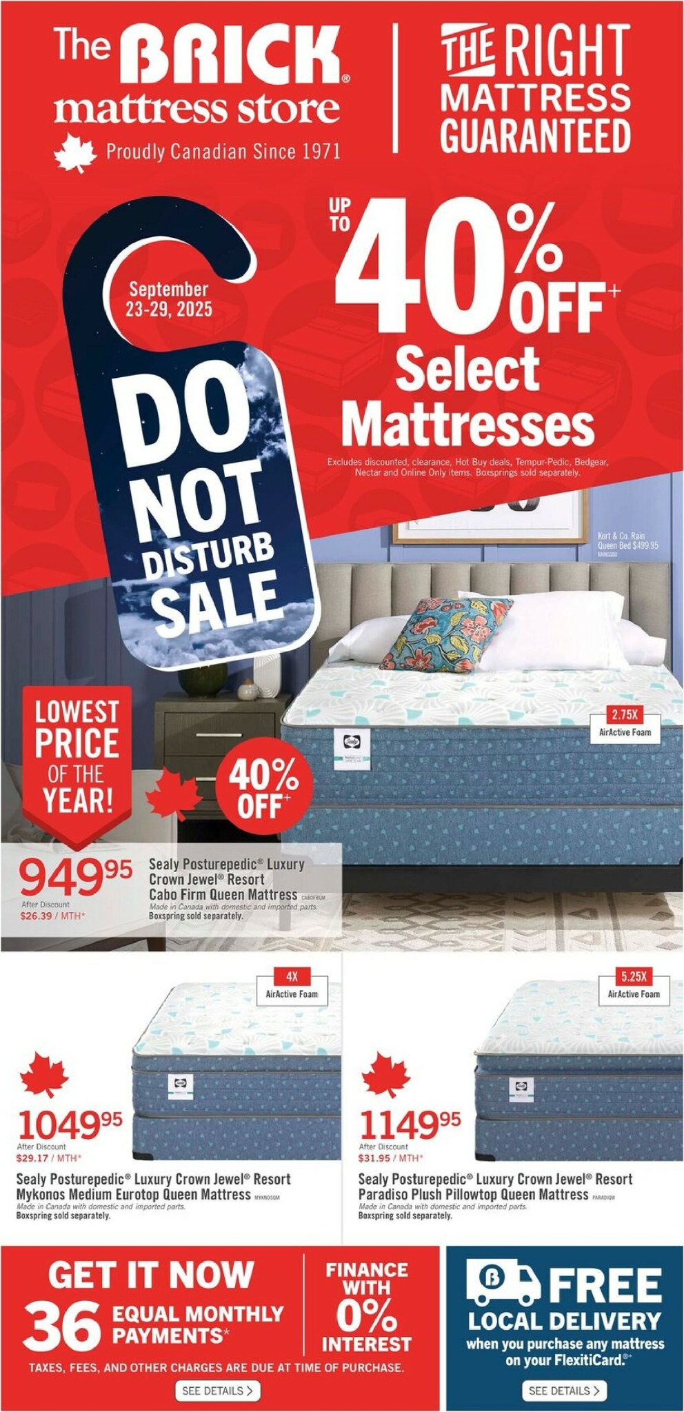 the-brick - The Brick Mattress Store flyer valid from 09-23 - 09-29