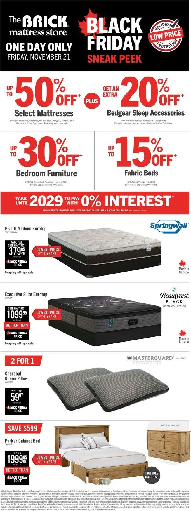 the-brick - The Brick Mattress Store Flyer Valid From 11-21 to 11-27 - page: 1