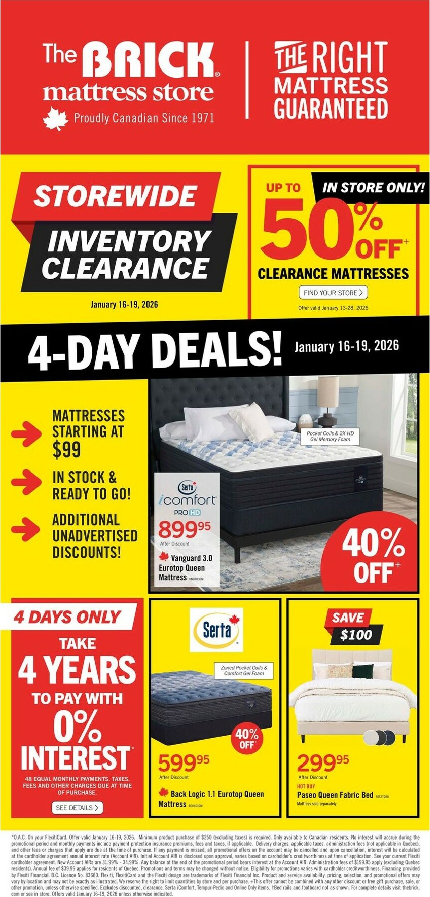 the-brick - The Brick - Mattress Store Flyer Valid From 01-13 to 01-28