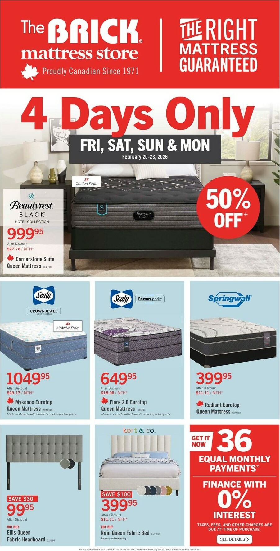the-brick - The Brick Mattress Store Flyer Valid From 2026-02-18 to 2026-03-05 - page: 1