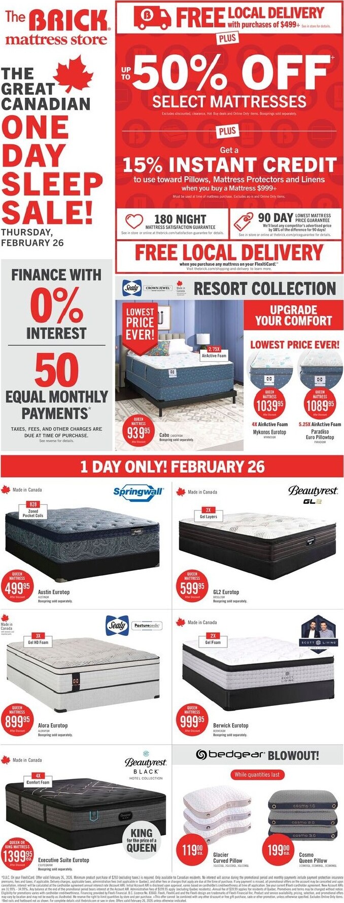 the-brick - The Brick Mattress Store Flyer Valid From 2026-02-26 to 2026-02-26 - page: 1