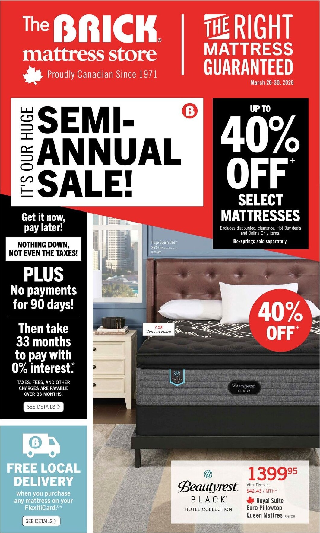 the-brick - The Brick Mattress Store Flyer Valid From 2026-03-26 to 2026-03-30