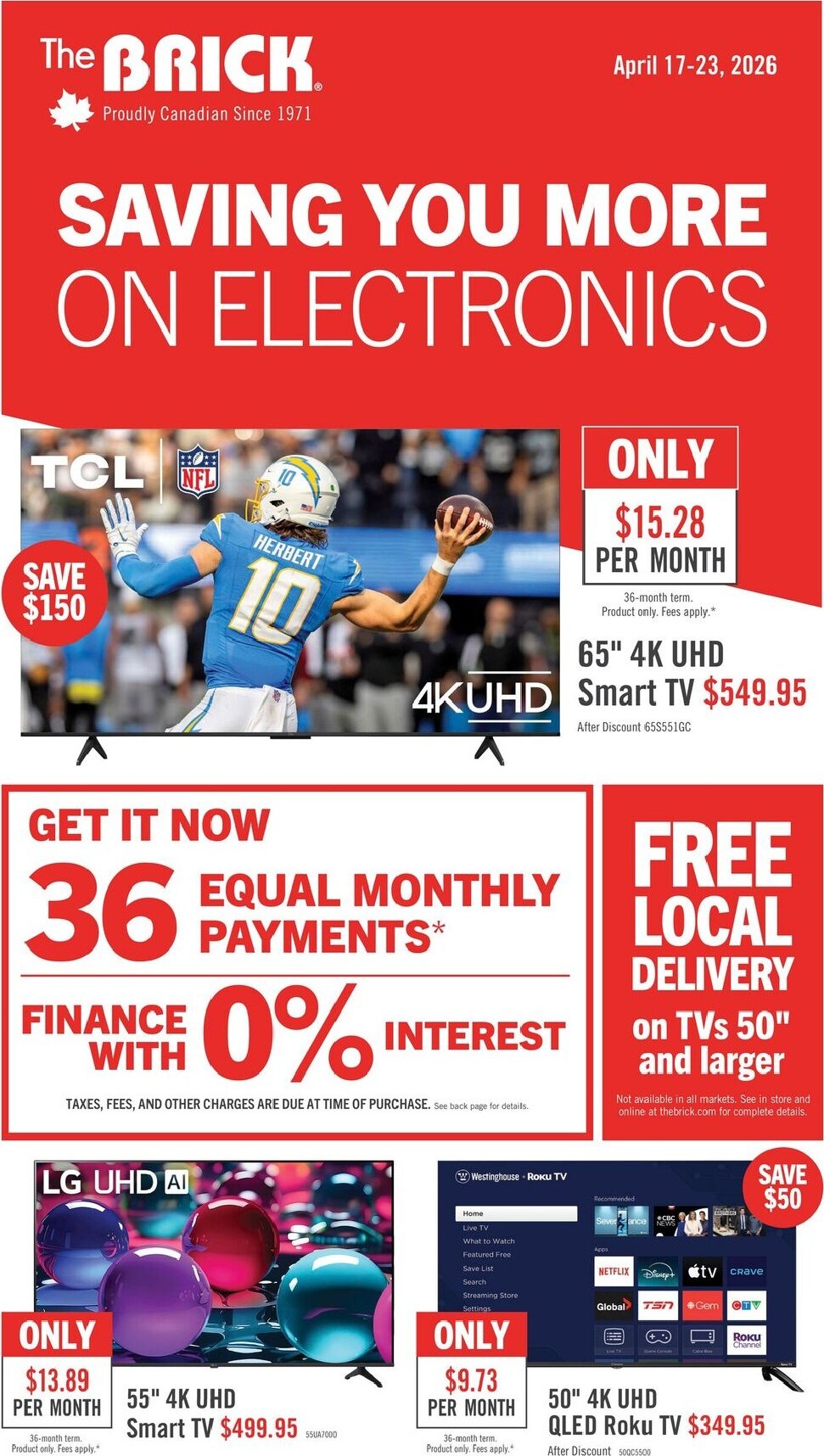 the-brick - The Brick Flyer Valid from 2026-04-17 to 2026-04-23 - page: 1