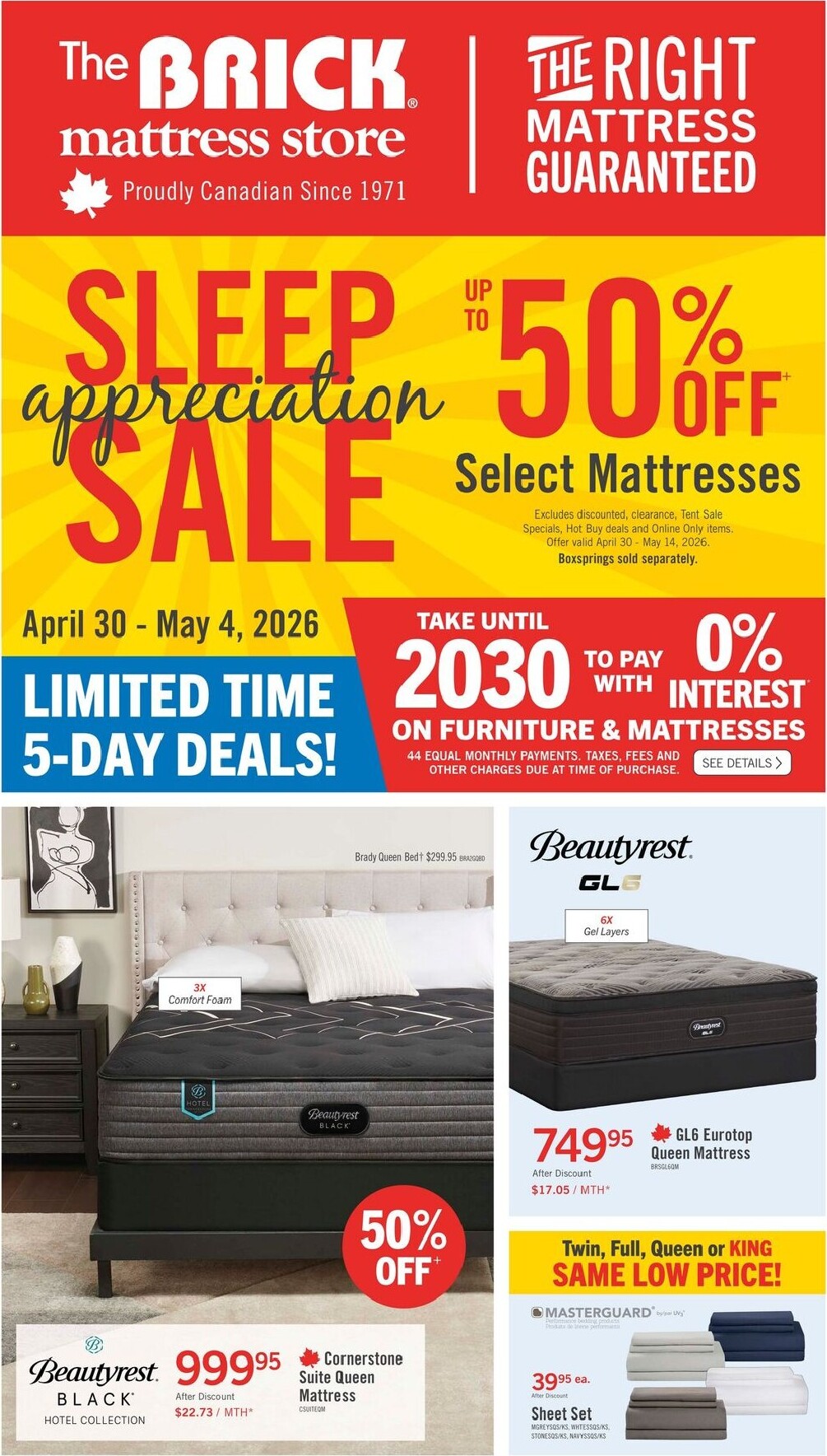 the-brick - The Brick Mattress Store Flyer Valid from 2026-04-30 to 2026-05-14 - page: 1