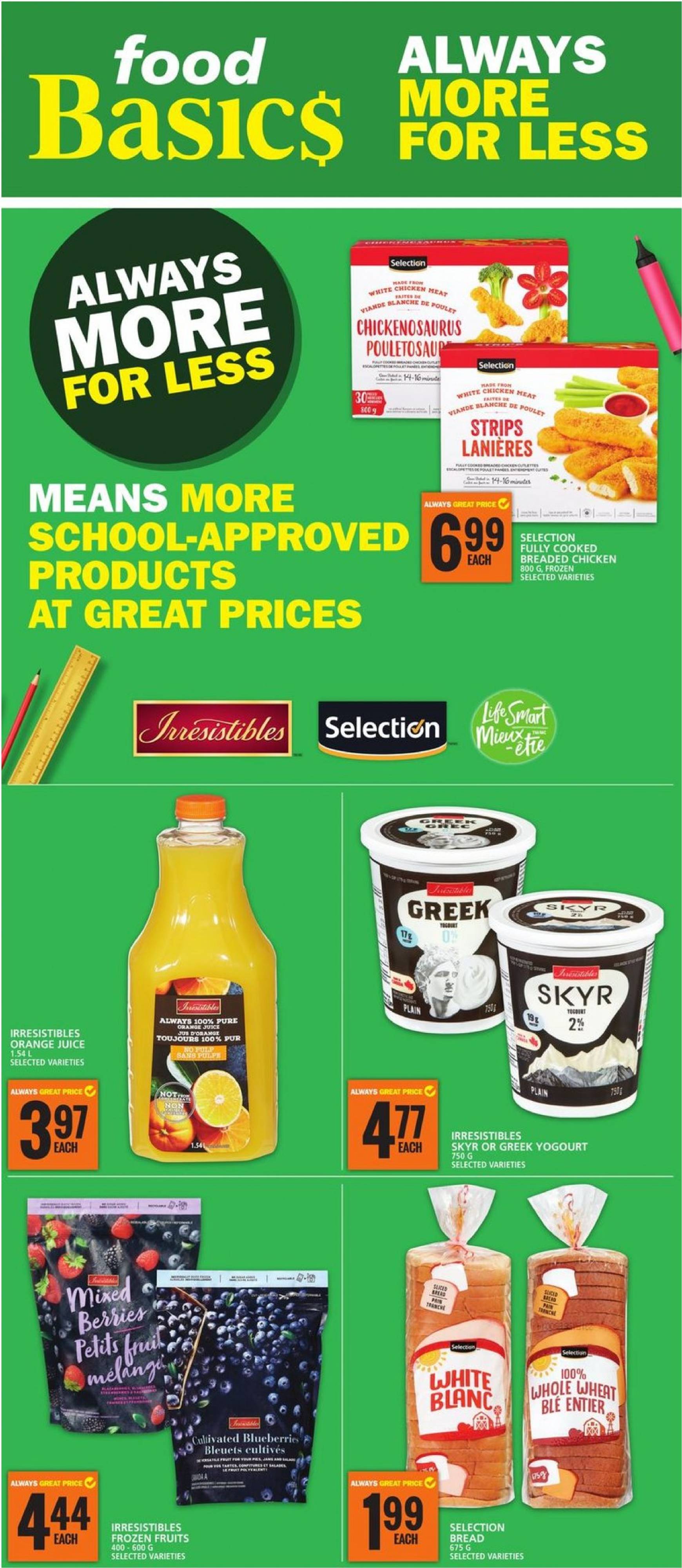 food-basics - Latest Food Basics flyer 29.08. - 04.09.