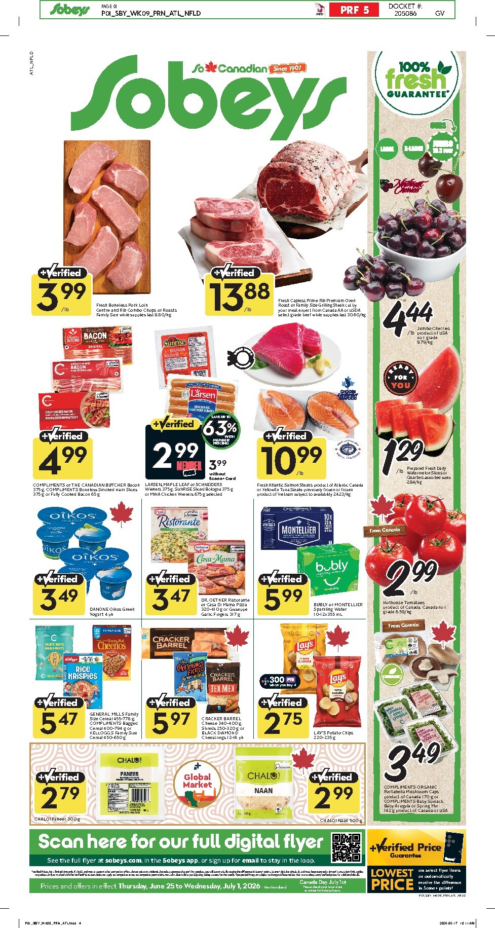 sobeys - New Sobeys Flyer for This Week – 2026-06-25 to 2026-07-01 - page: 1
