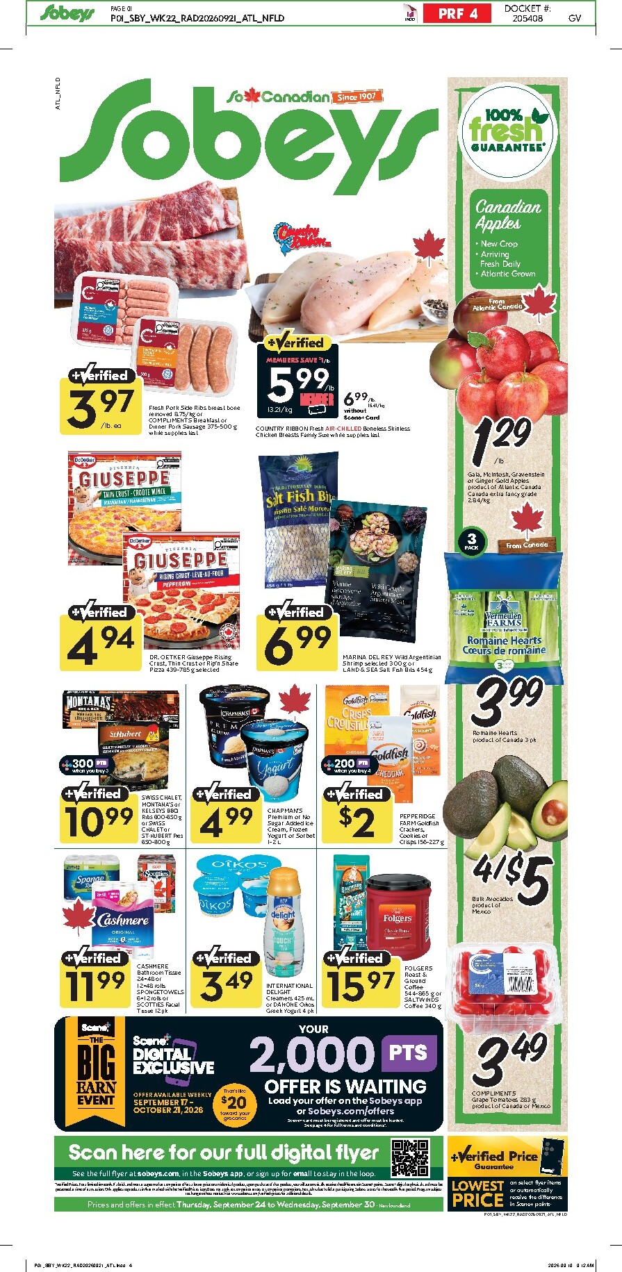 sobeys - New Sobeys Flyer for This Week – 2026-09-24 to 2026-09-30 - page: 1