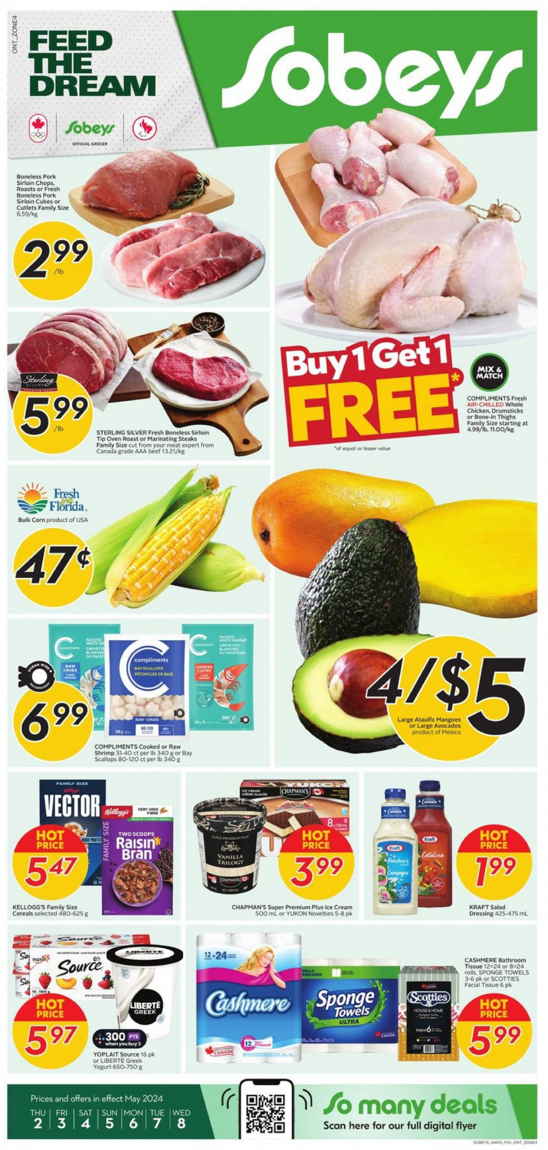 sobeys - Sobeys - Weekly Flyer - Ontario flyer current 02.05. - 08.05. - page: 1