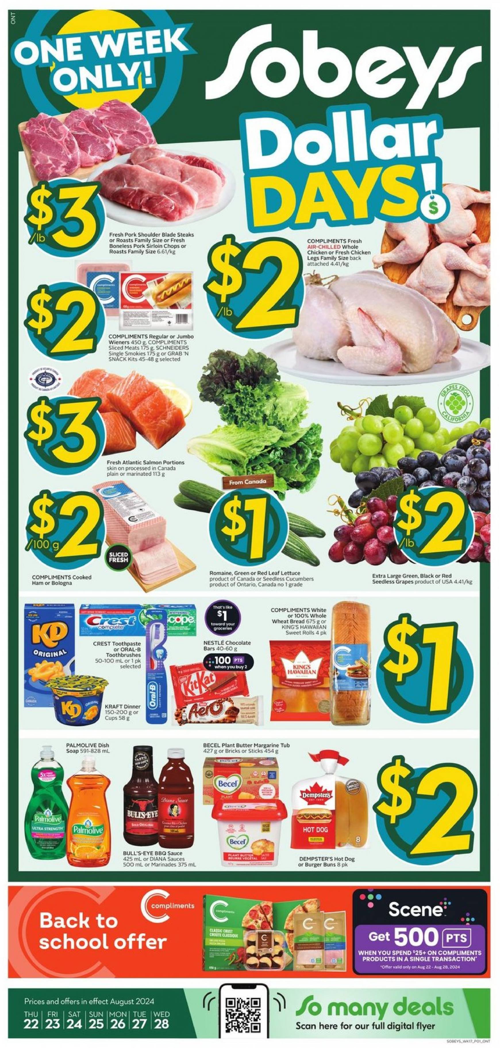 sobeys - Latest Sobeys flyer 22.08. - 28.08.