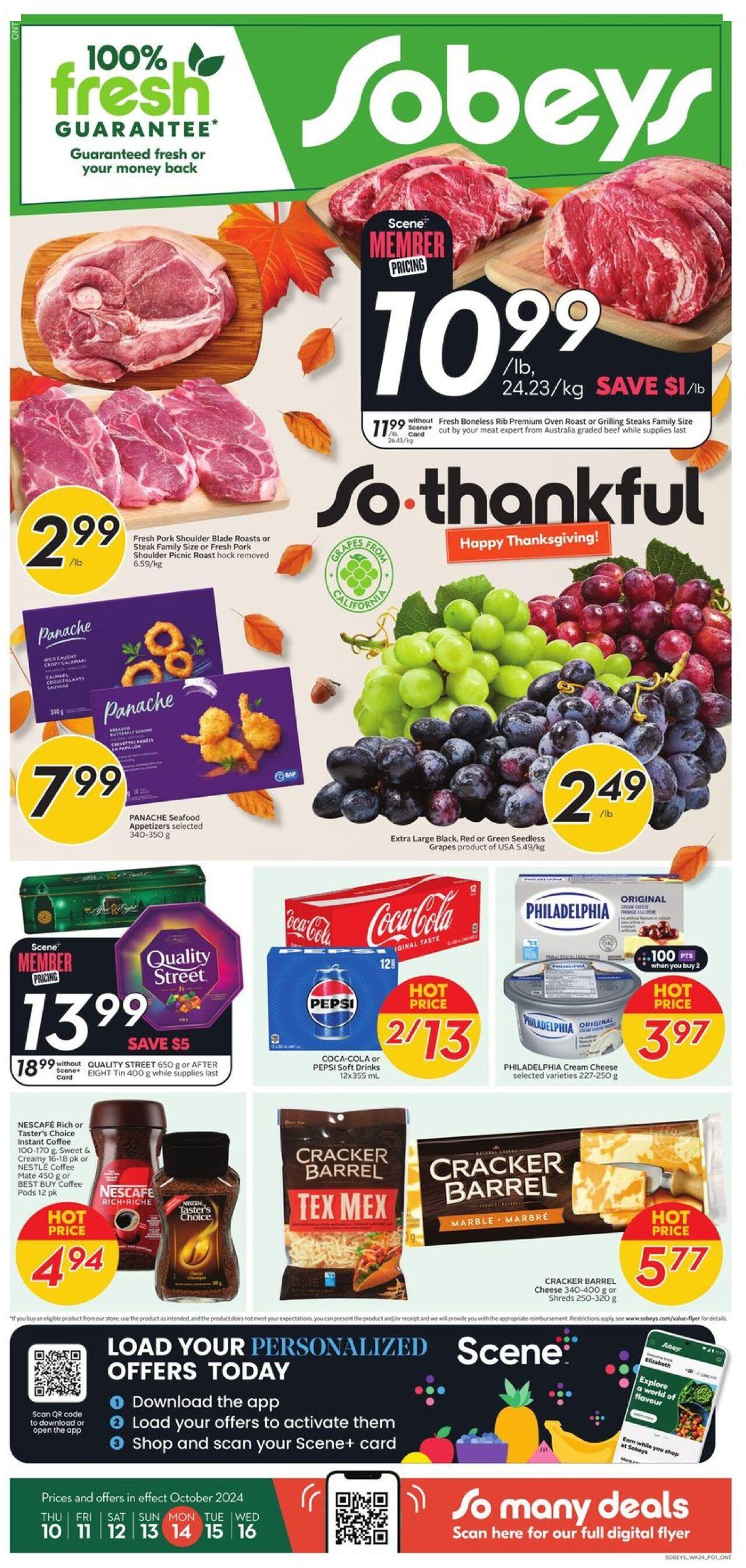 sobeys - Sobeys flyer Oct. 10, 2024 - Oct. 16, 2024 - page: 1