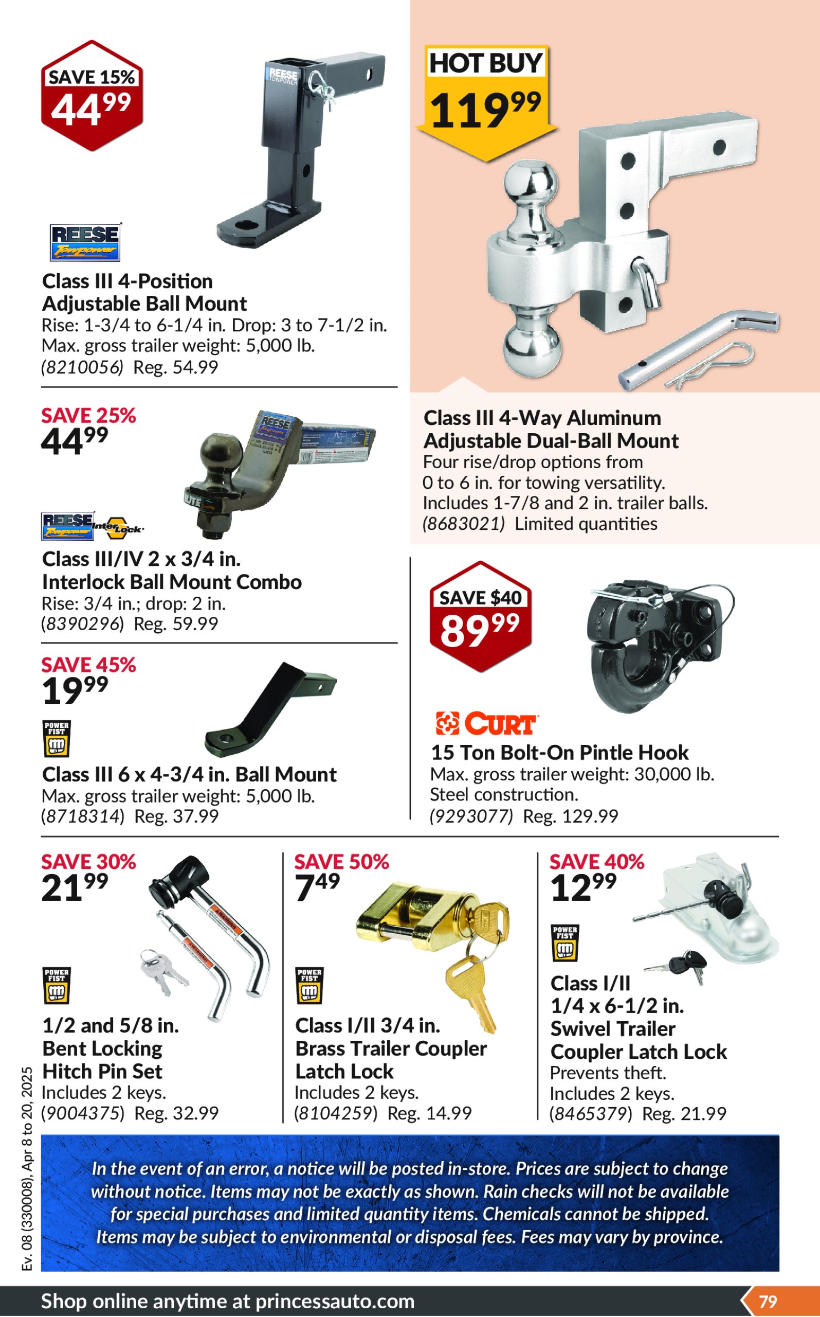 princess-auto - Princess Auto flyer valid from 04-08 - 04-20 - page: 83 princess-auto - Princess Auto flyer valid from 04-08 - 04-20 - page: 83