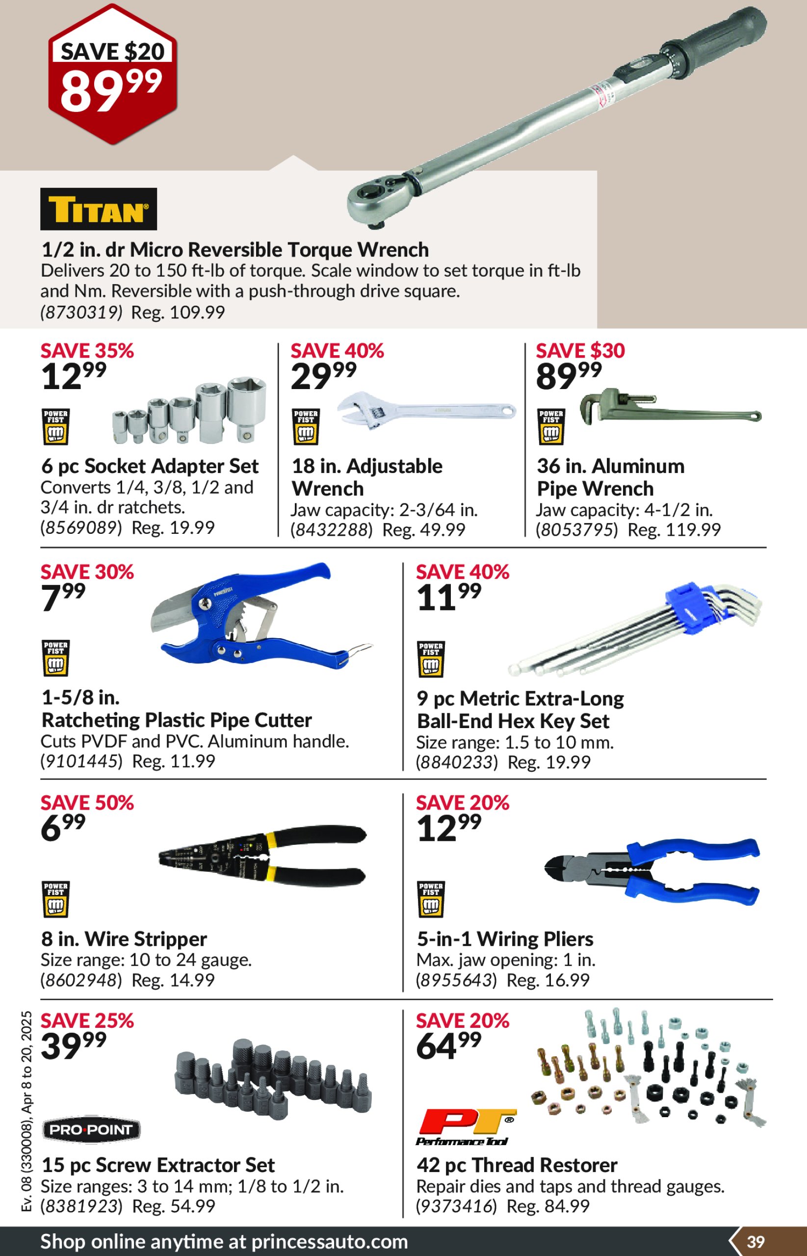 princess-auto - Princess Auto flyer valid from 04-08 - 04-20 - page: 43 princess-auto - Princess Auto flyer valid from 04-08 - 04-20 - page: 43