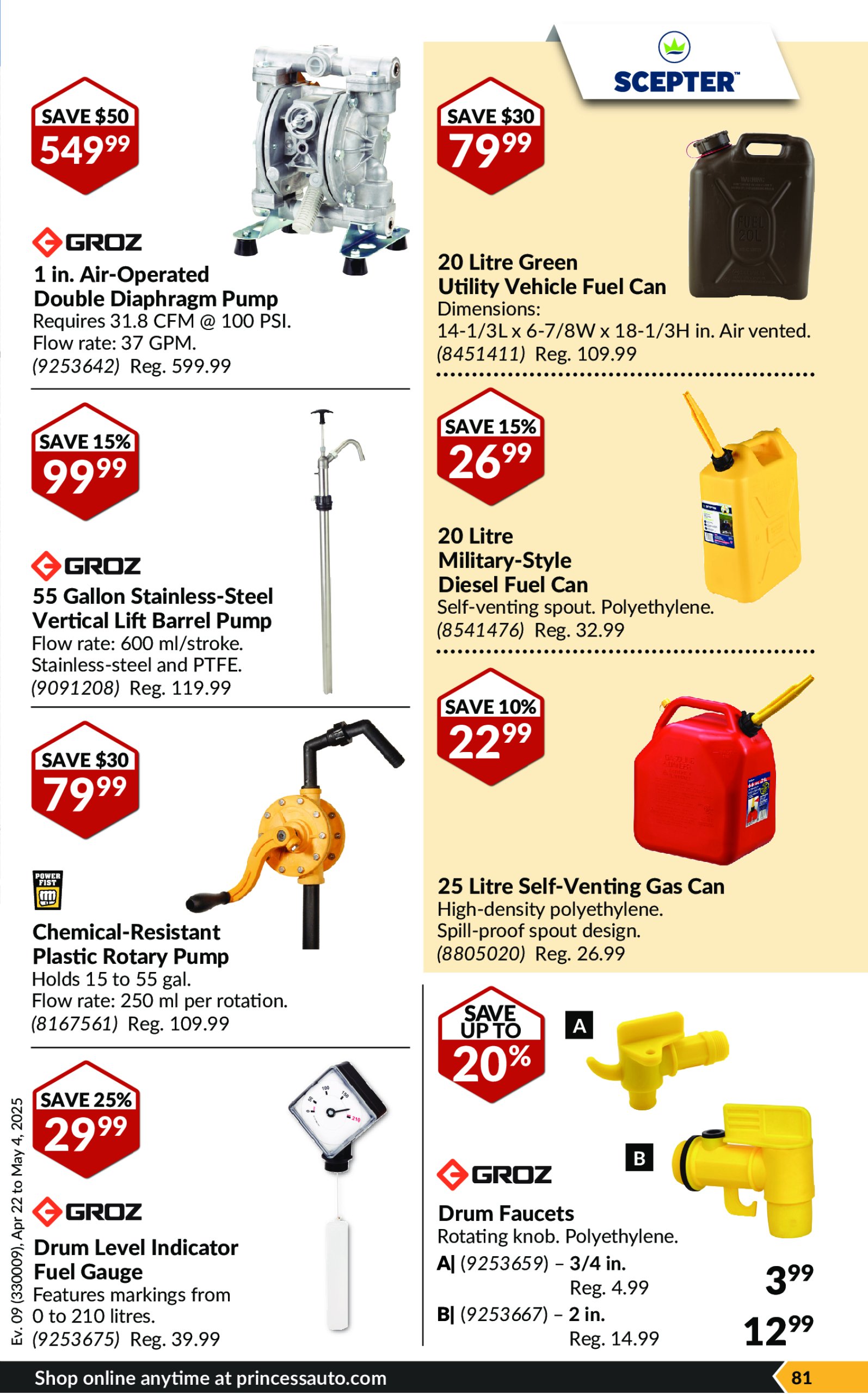 princess-auto - Princess Auto flyer valid from 04-22 - 05-04 - page: 84 princess-auto - Princess Auto flyer valid from 04-22 - 05-04 - page: 84