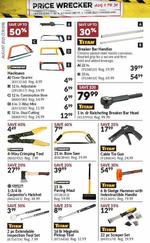 princess-auto - Princess Auto - Price Wrecker flyer valid from 08-01 - 08-31 - page: 17
