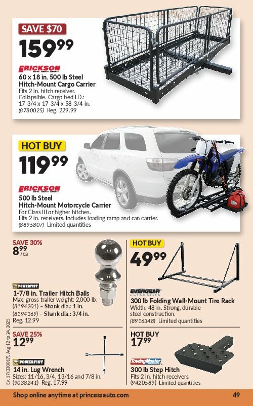 princess-auto - Princess Auto flyer valid from 08-12 - 08-24 - page: 52 princess-auto - Princess Auto flyer valid from 08-12 - 08-24 - page: 52