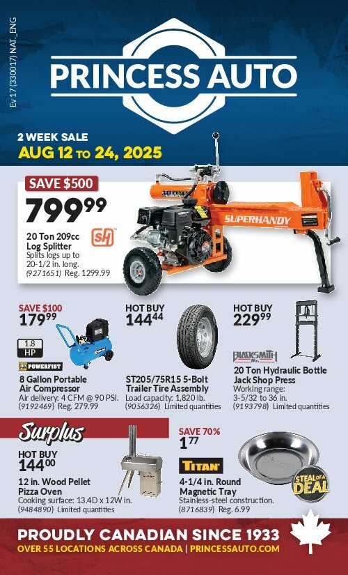 princess-auto - Princess Auto flyer valid from 08-12 - 08-24 - page: 1 princess-auto - Princess Auto flyer valid from 08-12 - 08-24 - page: 1