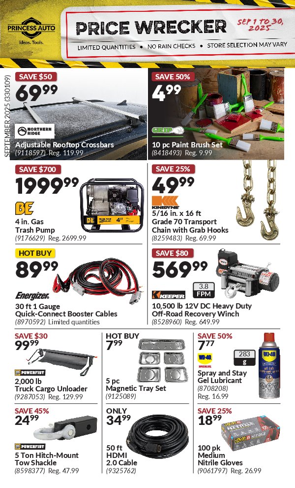princess-auto - Princess Auto - Price Wrecker flyer valid from 09-01 - 09-30 - page: 1