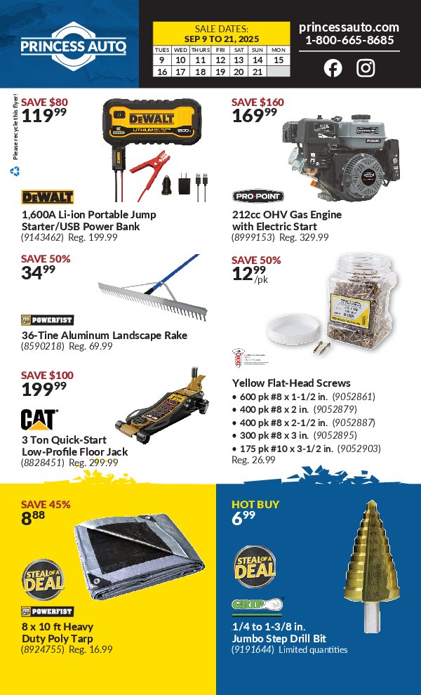 princess-auto - Princess Auto flyer valid from 09-09 - 09-21 - page: 2 princess-auto - Princess Auto flyer valid from 09-09 - 09-21 - page: 2