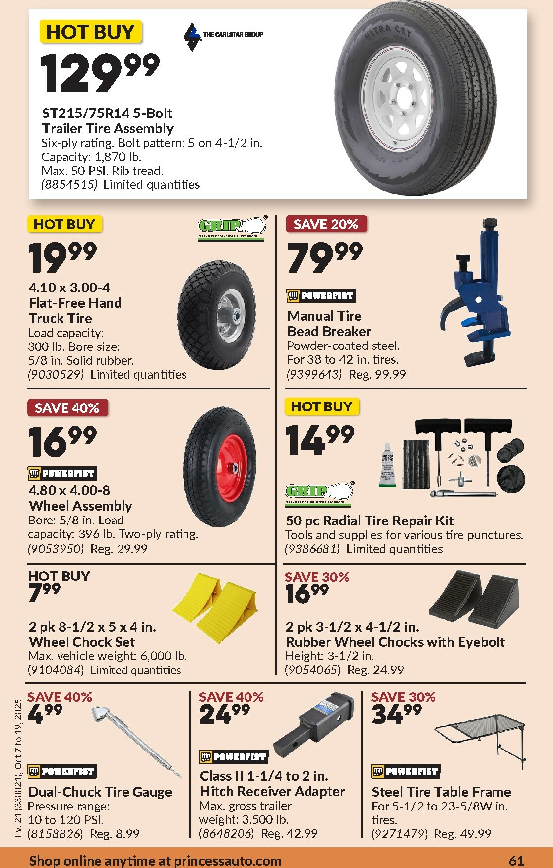 princess-auto - Princess Auto flyer valid from 10-07 - 10-19 - page: 64 princess-auto - Princess Auto flyer valid from 10-07 - 10-19 - page: 64