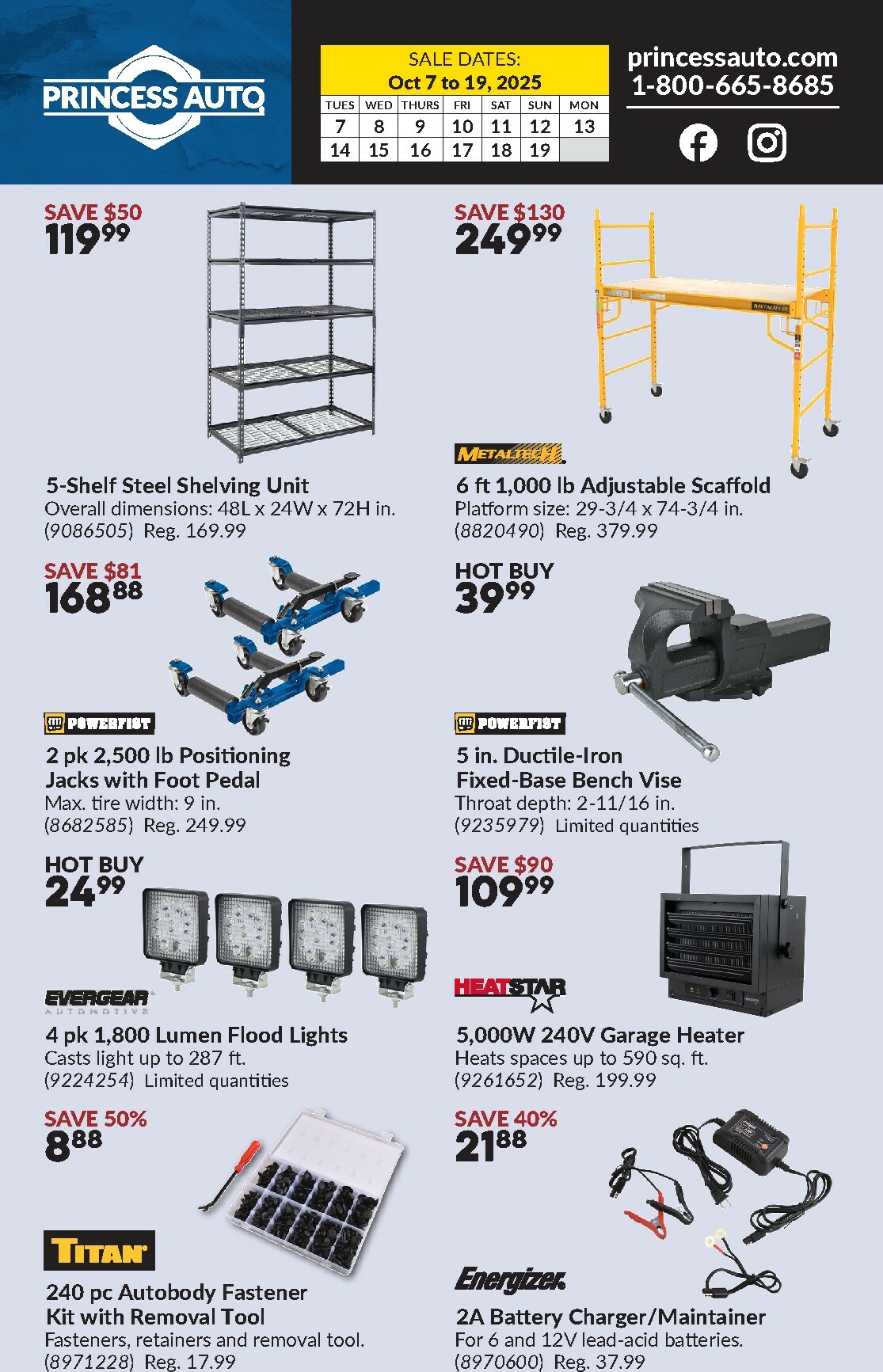 princess-auto - Princess Auto flyer valid from 10-07 - 10-19 - page: 2 princess-auto - Princess Auto flyer valid from 10-07 - 10-19 - page: 2