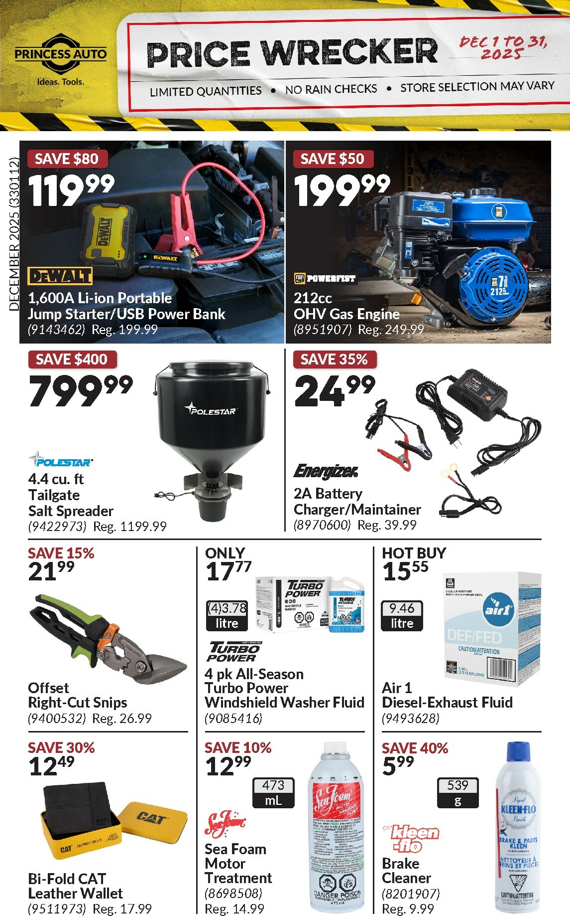 princess-auto - Princess Auto - Price Wrecker Flyer Valid From 12-01 to 12-31