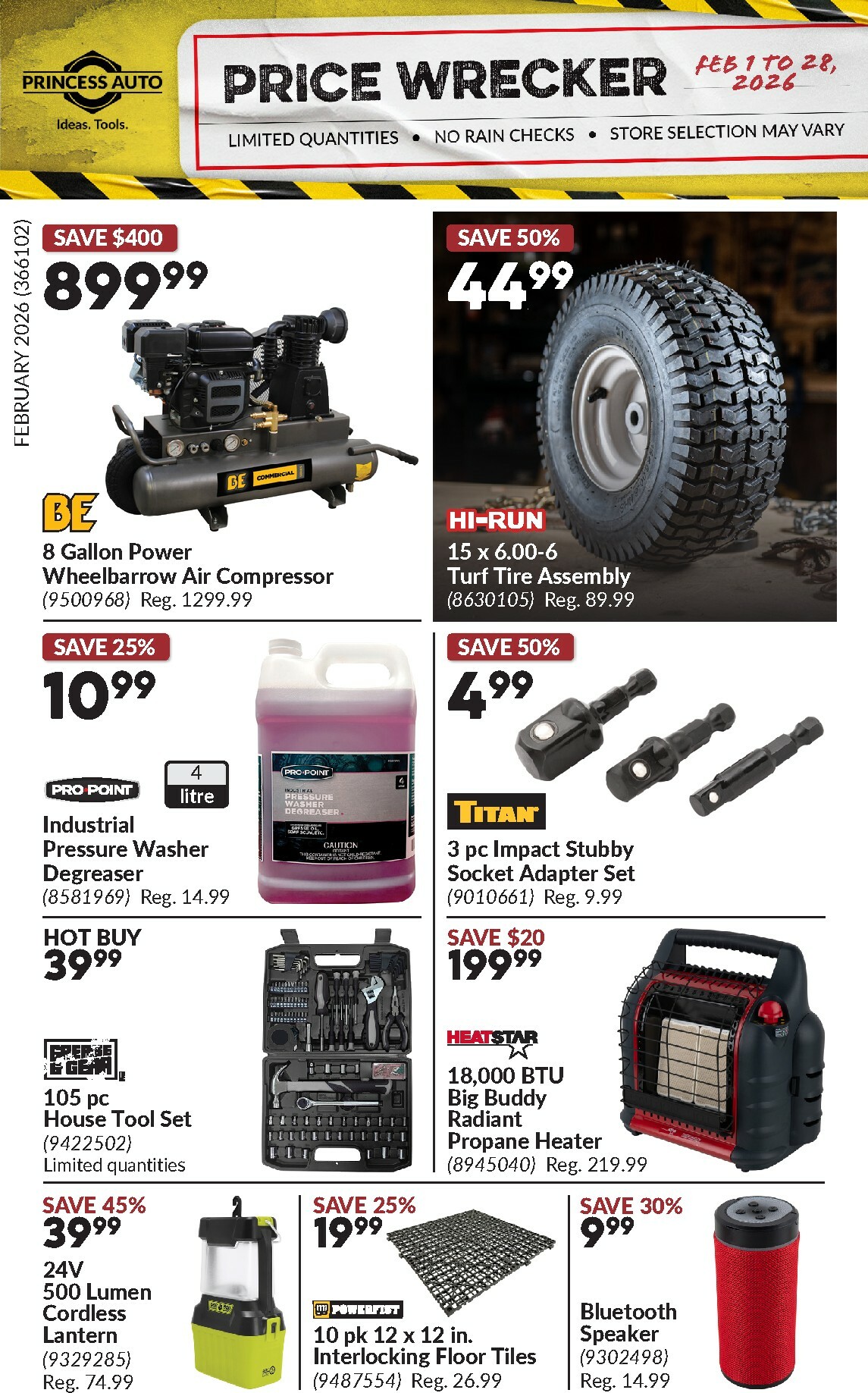 princess-auto - Princess Auto - Price Wrecker Flyer Valid From 2026-02-01 to 2026-02-28 - page: 1