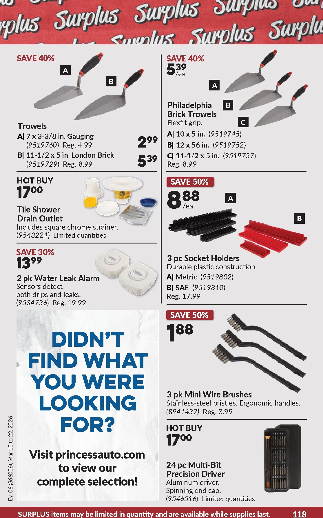 princess-auto - Princess Auto Flyer Valid From 2026-03-10 to 2026-03-22 - page: 124