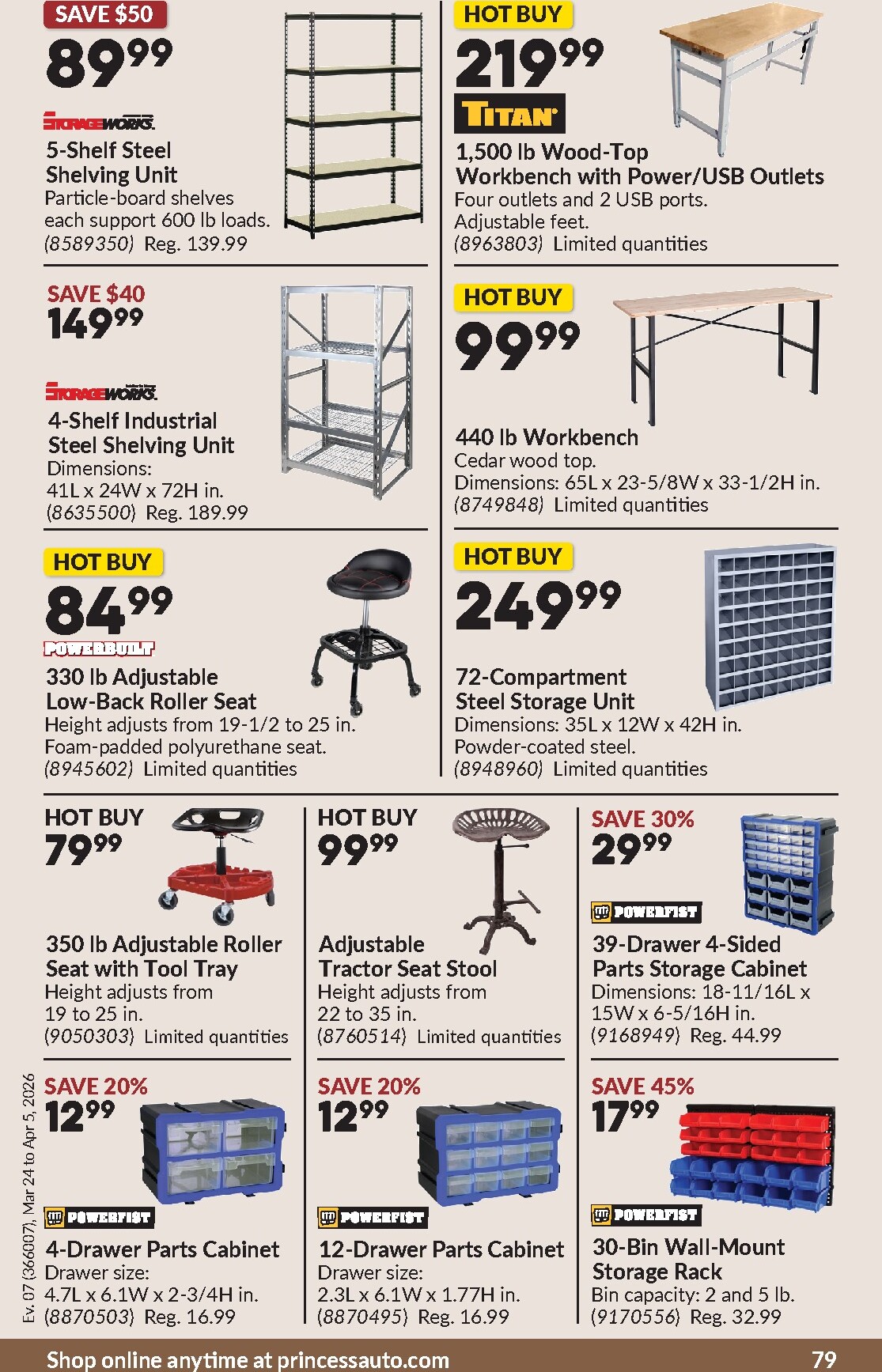 princess-auto - Princess Auto Flyer Valid From 2026-03-24 to 2026-04-05 - page: 86