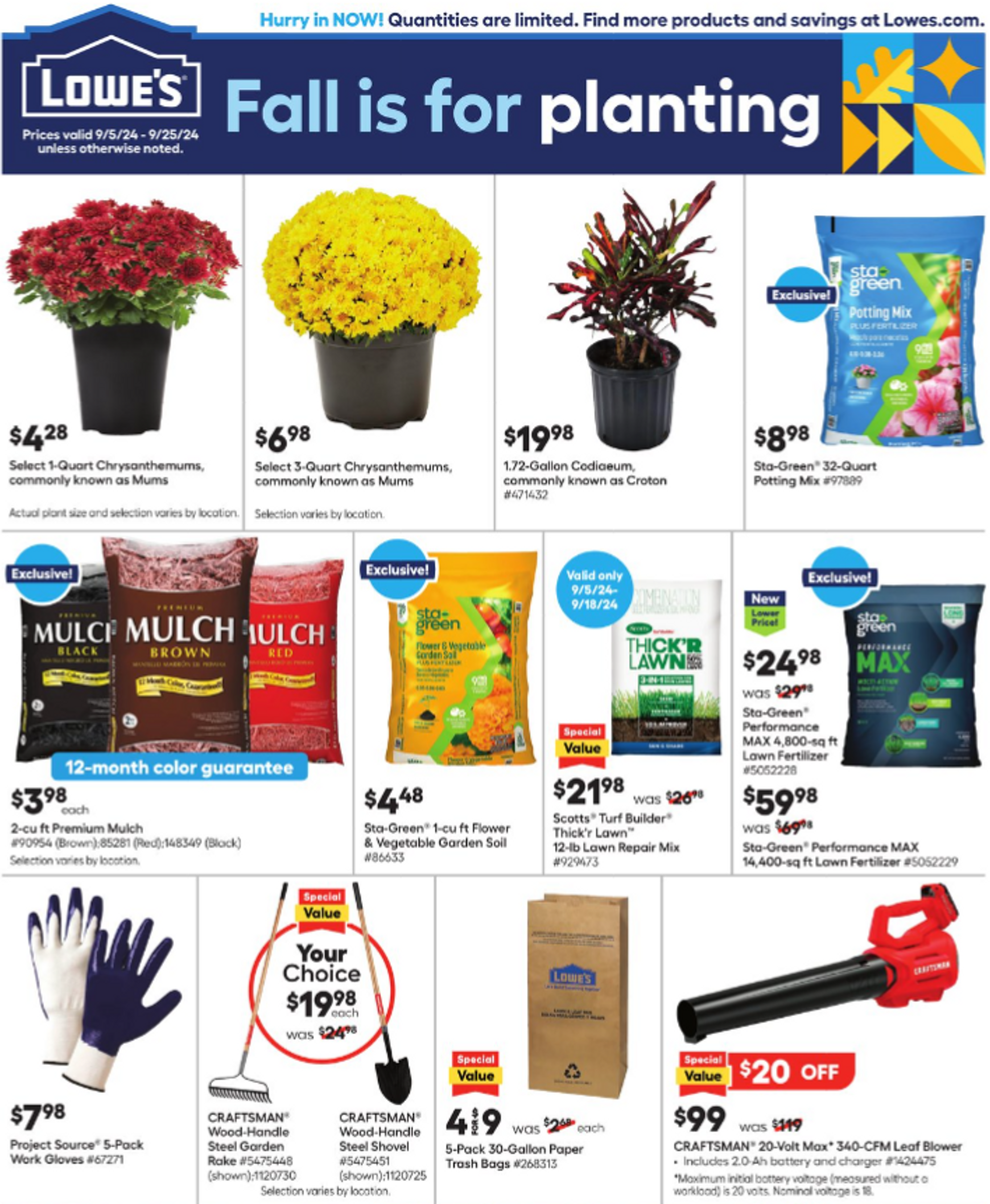 lowes - Latest Lowe's flyer 05.09. - 25.09.