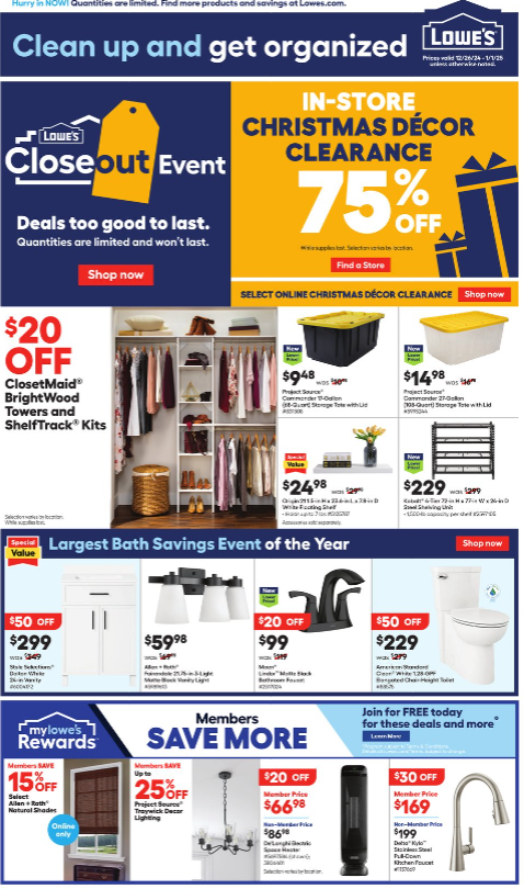 lowes - Lowe's flyer valid from 12-26 - 01-01