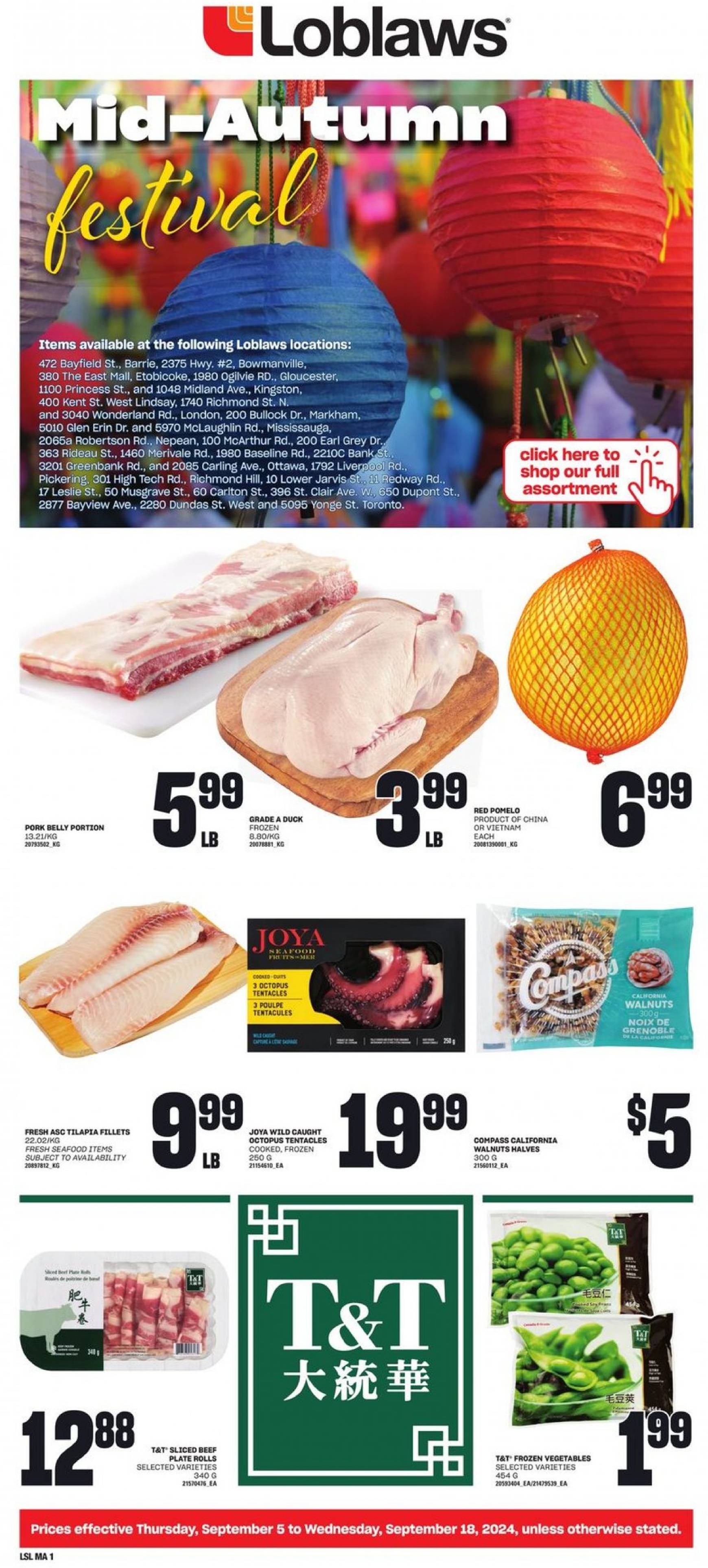 loblaws - Latest Loblaws flyer 05.09. - 18.09.