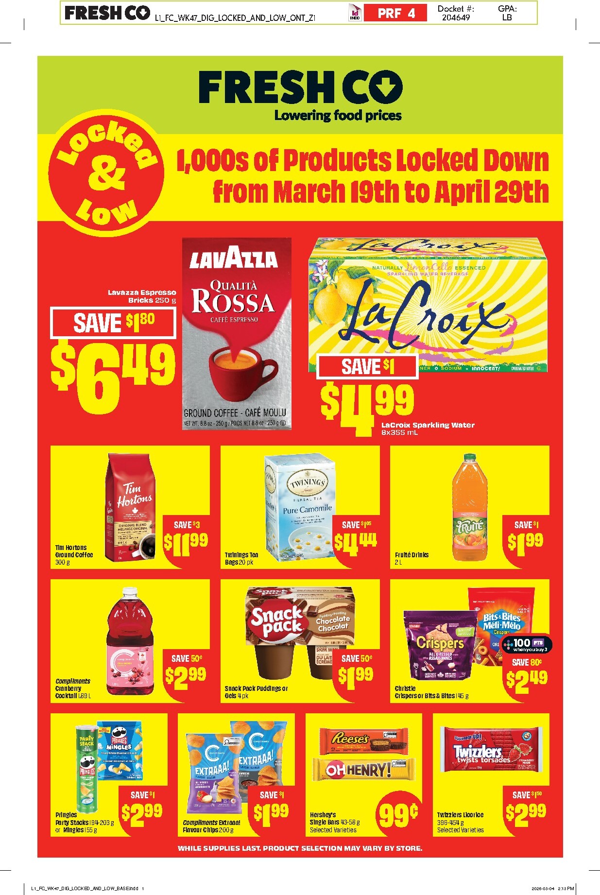 freshco - Freshco - Locked & Low Flyer Valid From 2026-03-19 to 2026-04-29