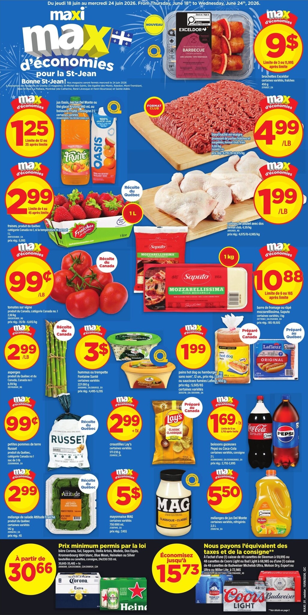maxi - New Maxi - Weekly Flyer - Valid Thursday, June 18 - Wednesday, June 24 Flyer for This Week – 2026-06-18 to 2026-06-25 - page: 1