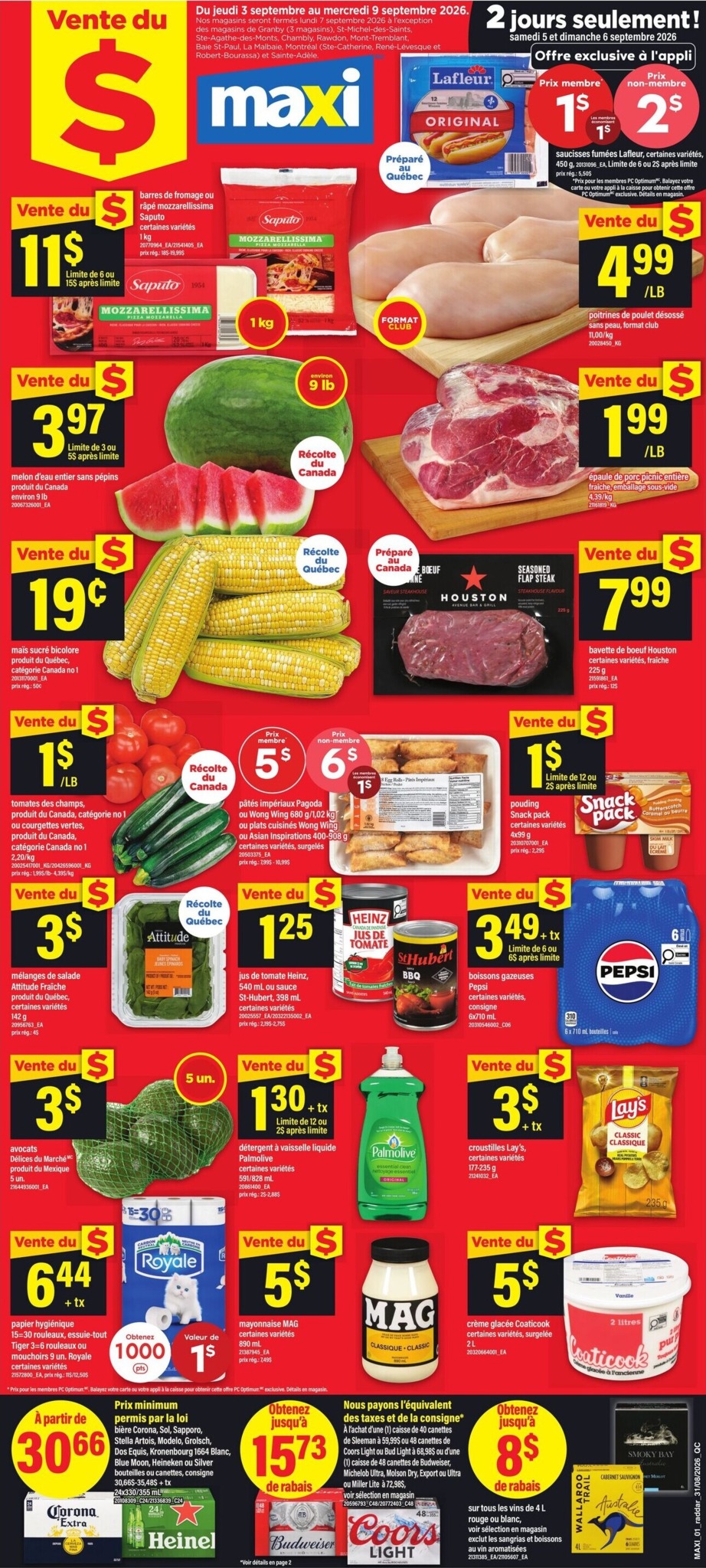 maxi - New Maxi Flyer for This Week – 2026-09-03 to 2026-09-09 - page: 1