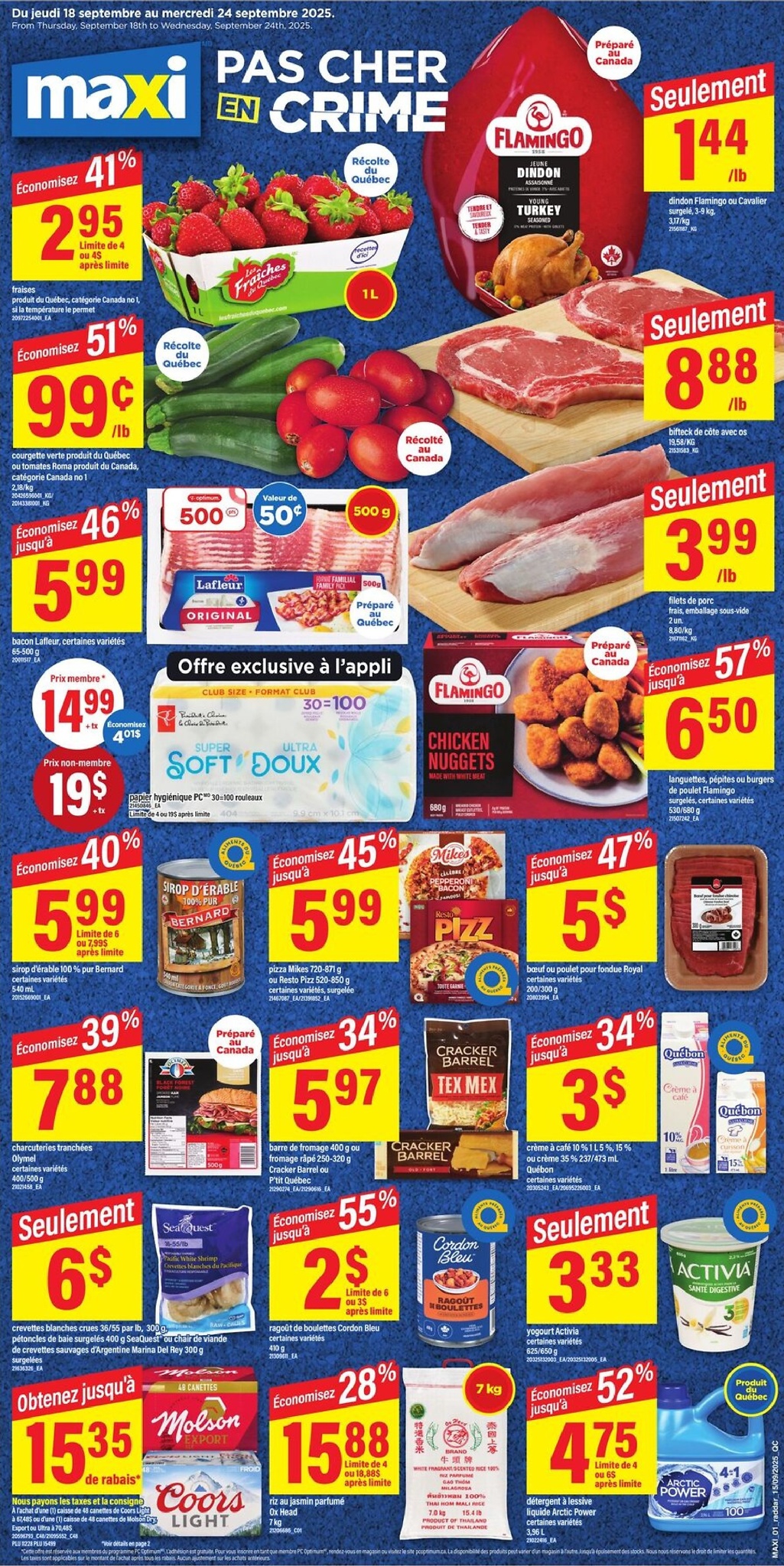 maxi - Maxi flyer valid from 09-18 - 09-24 - page: 1