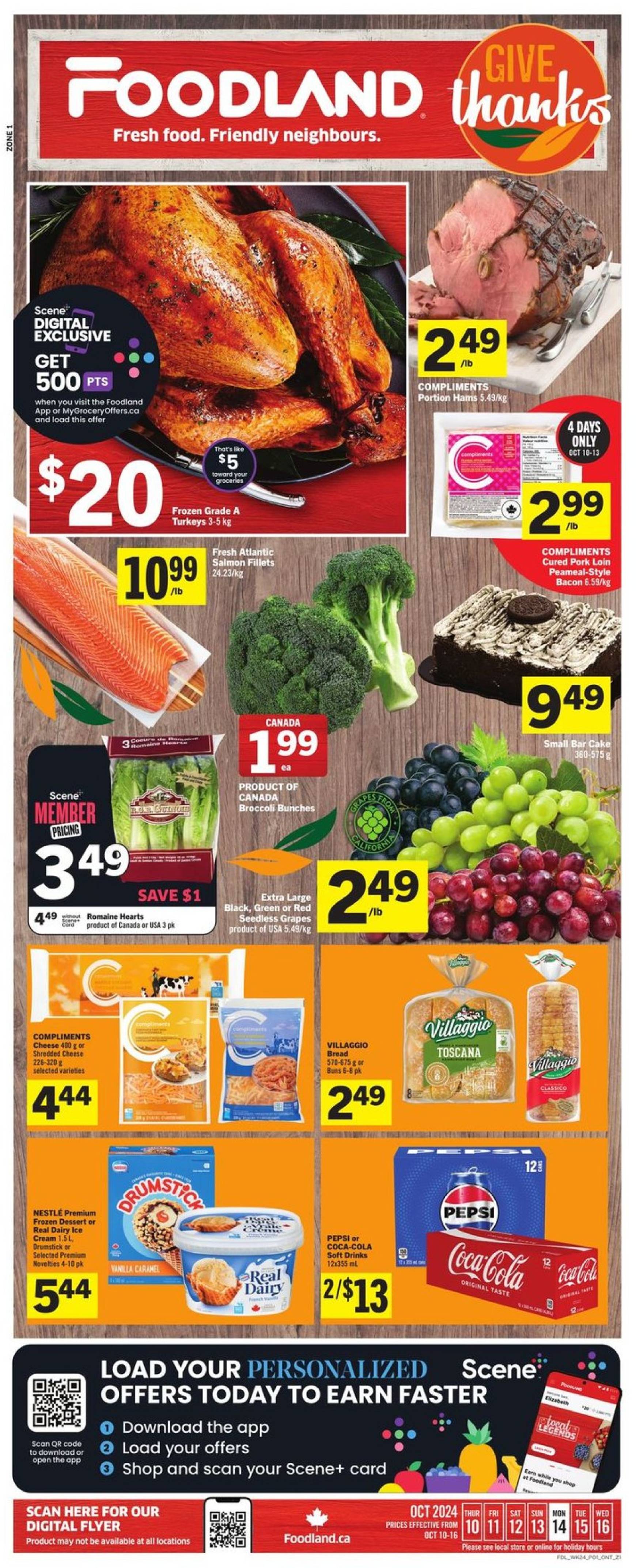 foodland - Foodland - Weekly Flyer flyer valid from 10.10. - 16.10. - page: 1