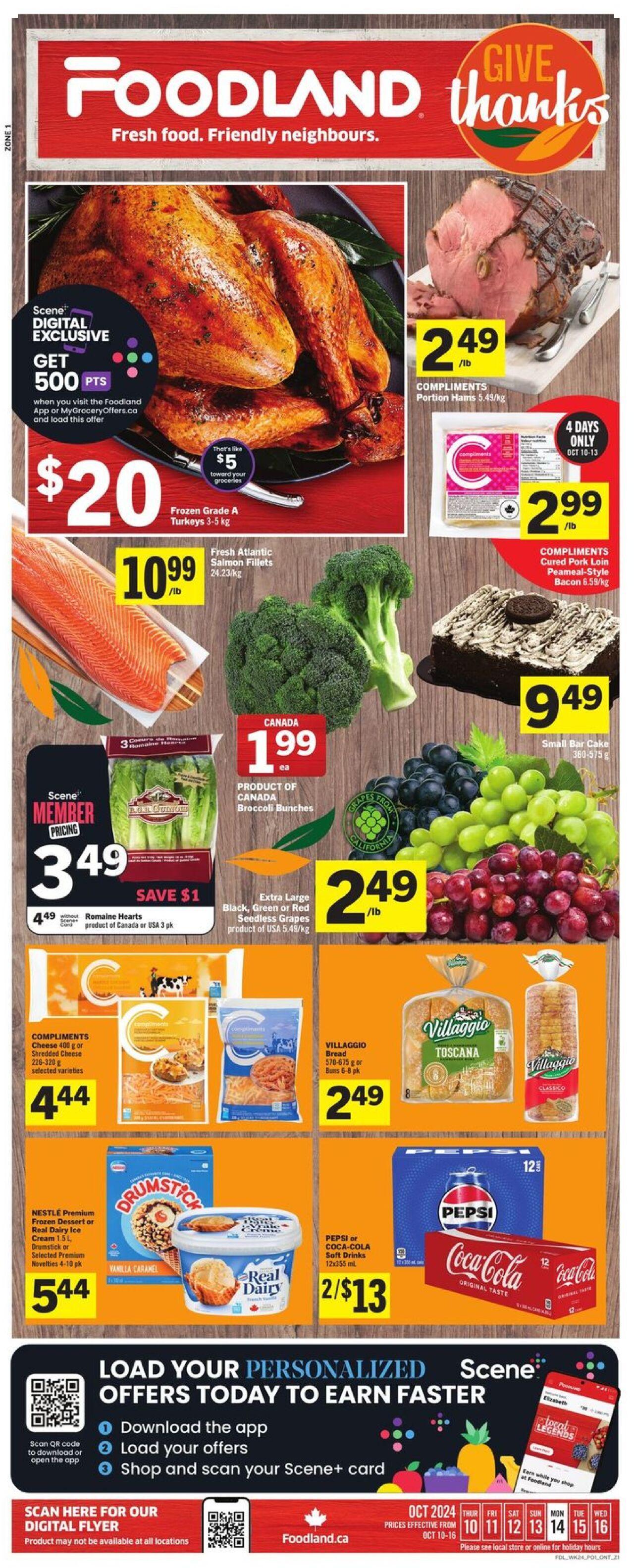 foodland - Foodland flyer Oct. 10, 2024 - Oct. 16, 2024