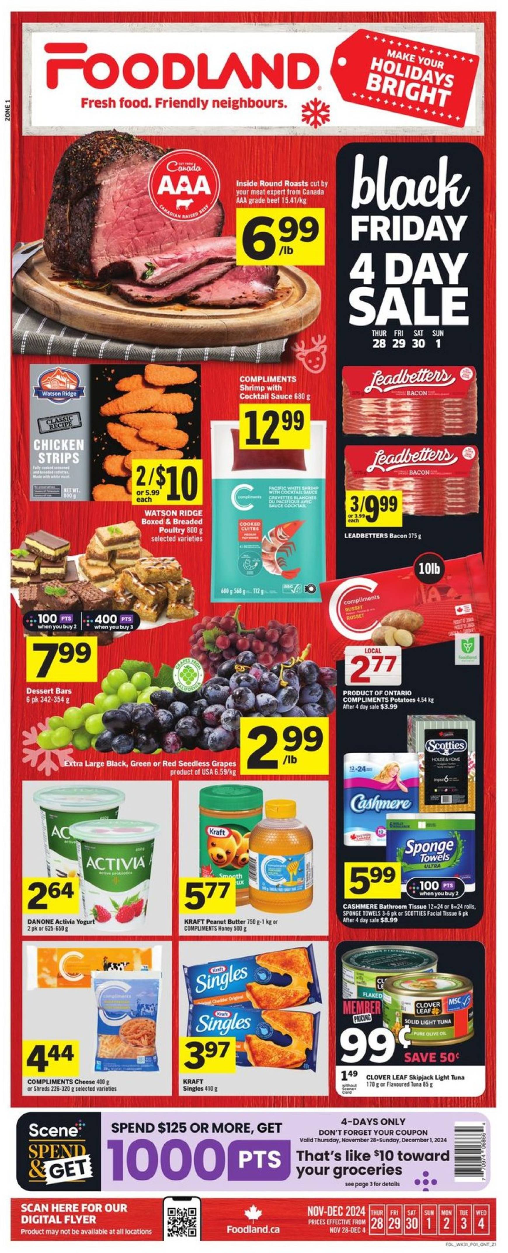 foodland - Foodland flyer valid from 11-28 - 12-04 - page: 1